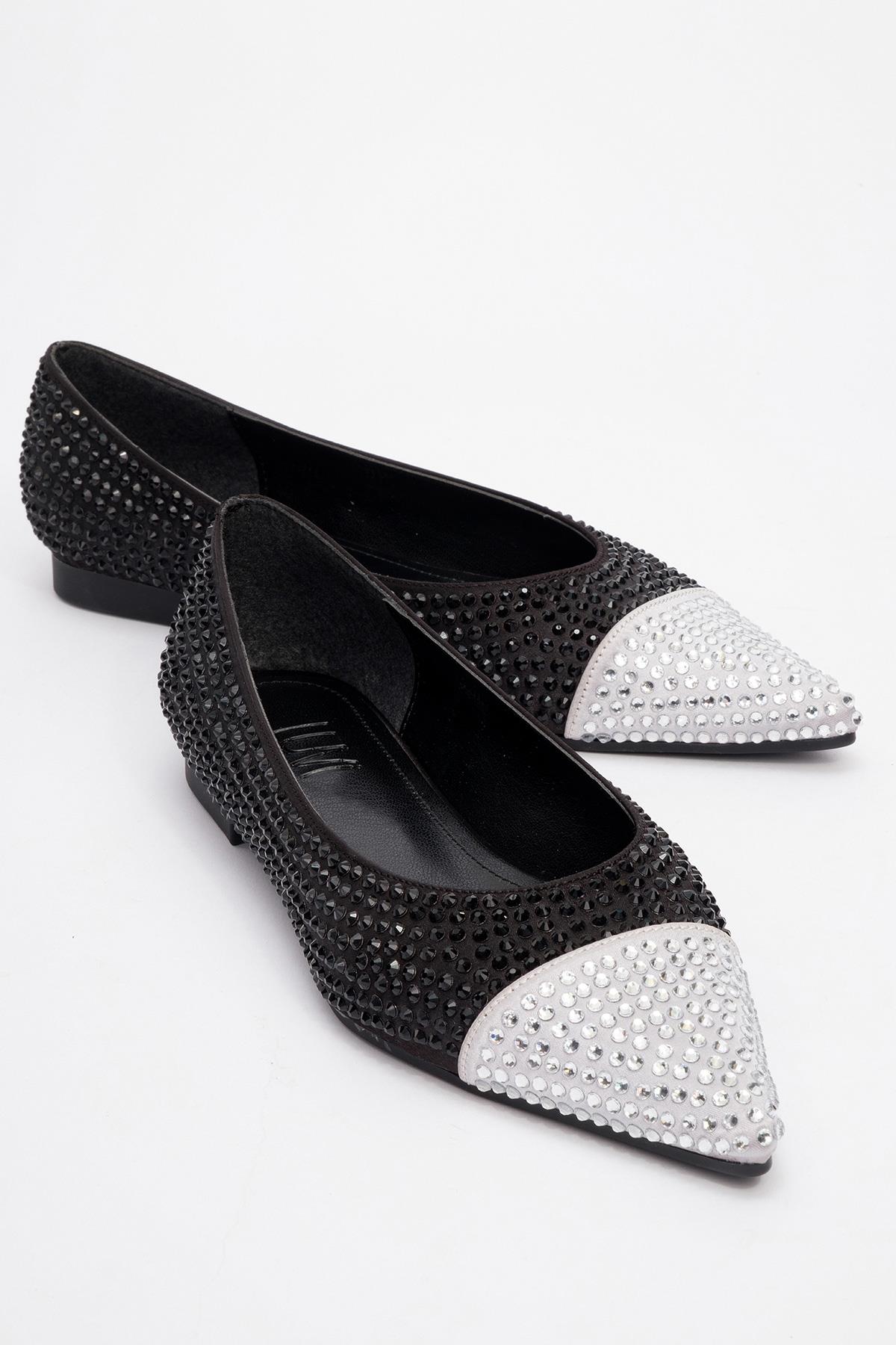 Monteria - Black Silver Ballet Flat (Women)