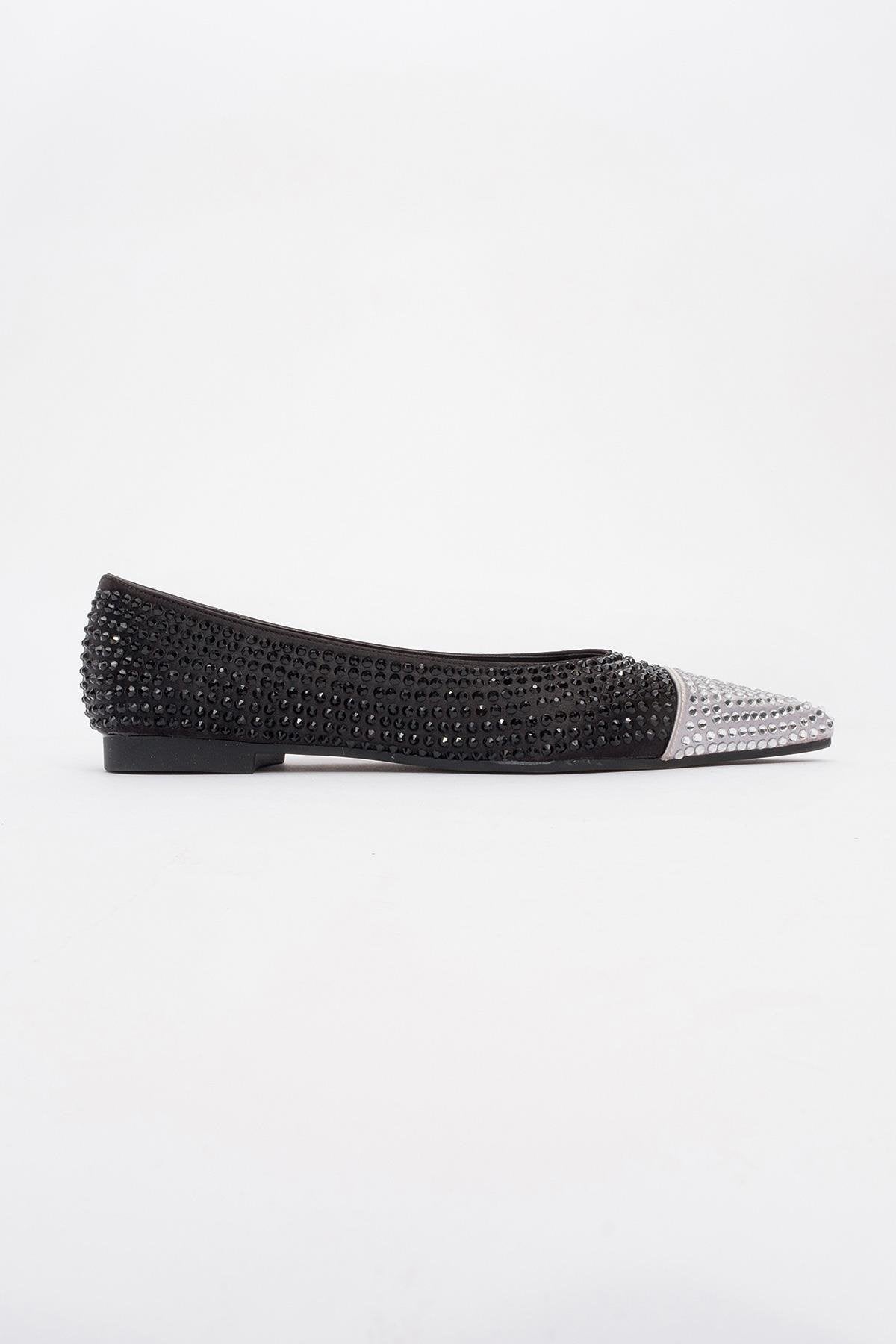 Monteria - Black Silver Ballet Flat (Women)