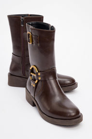 Fies Brown Buckled Boot (Women)