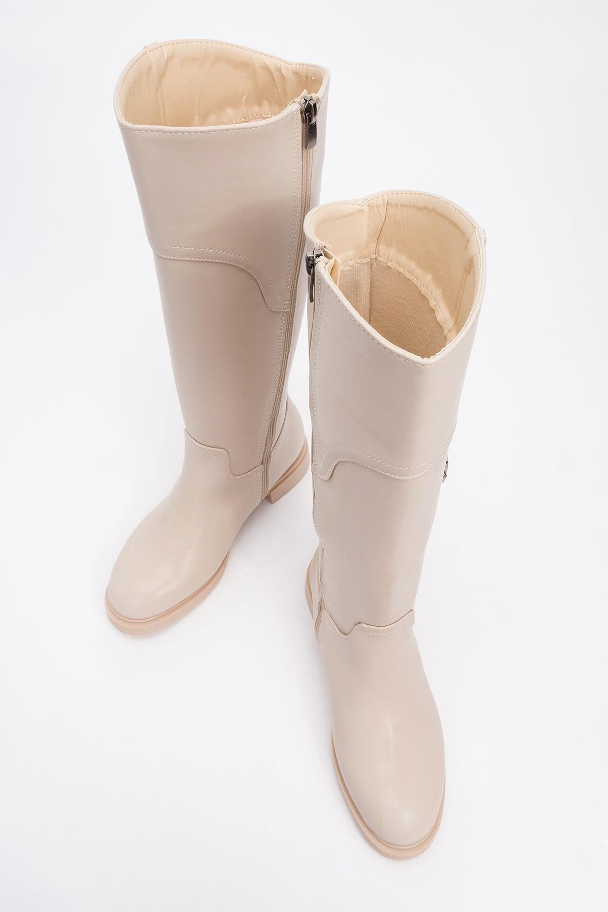 Michel - Beige Riding Boot (Women)