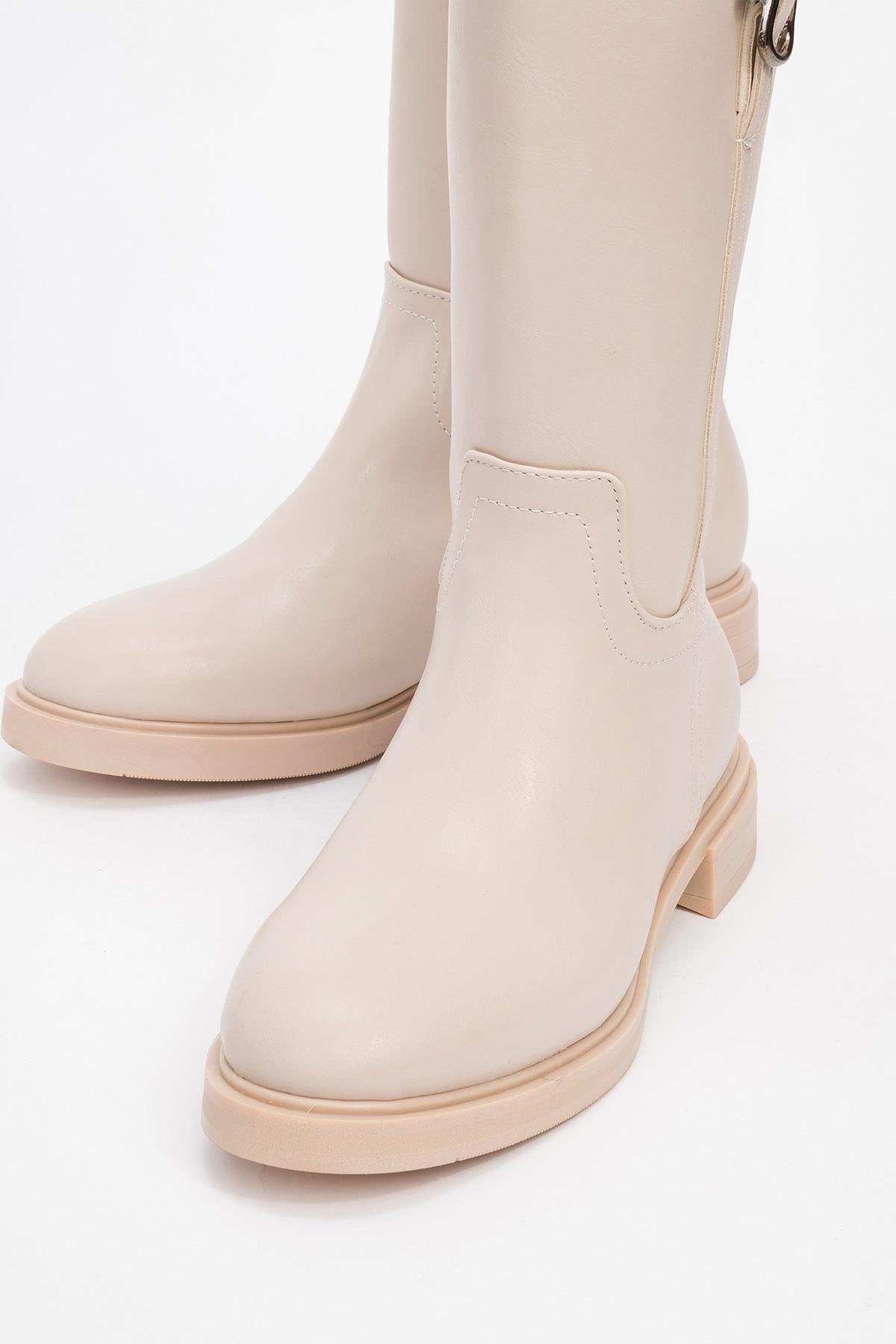 Michel - Beige Riding Boot (Women)