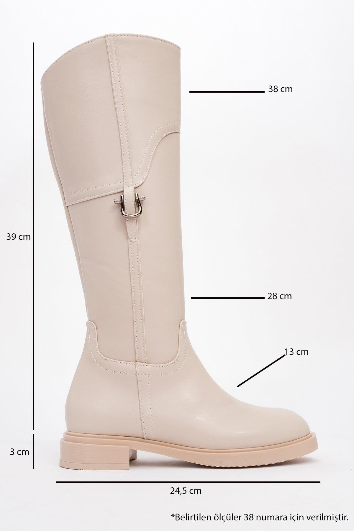 Michel - Beige Riding Boot (Women)