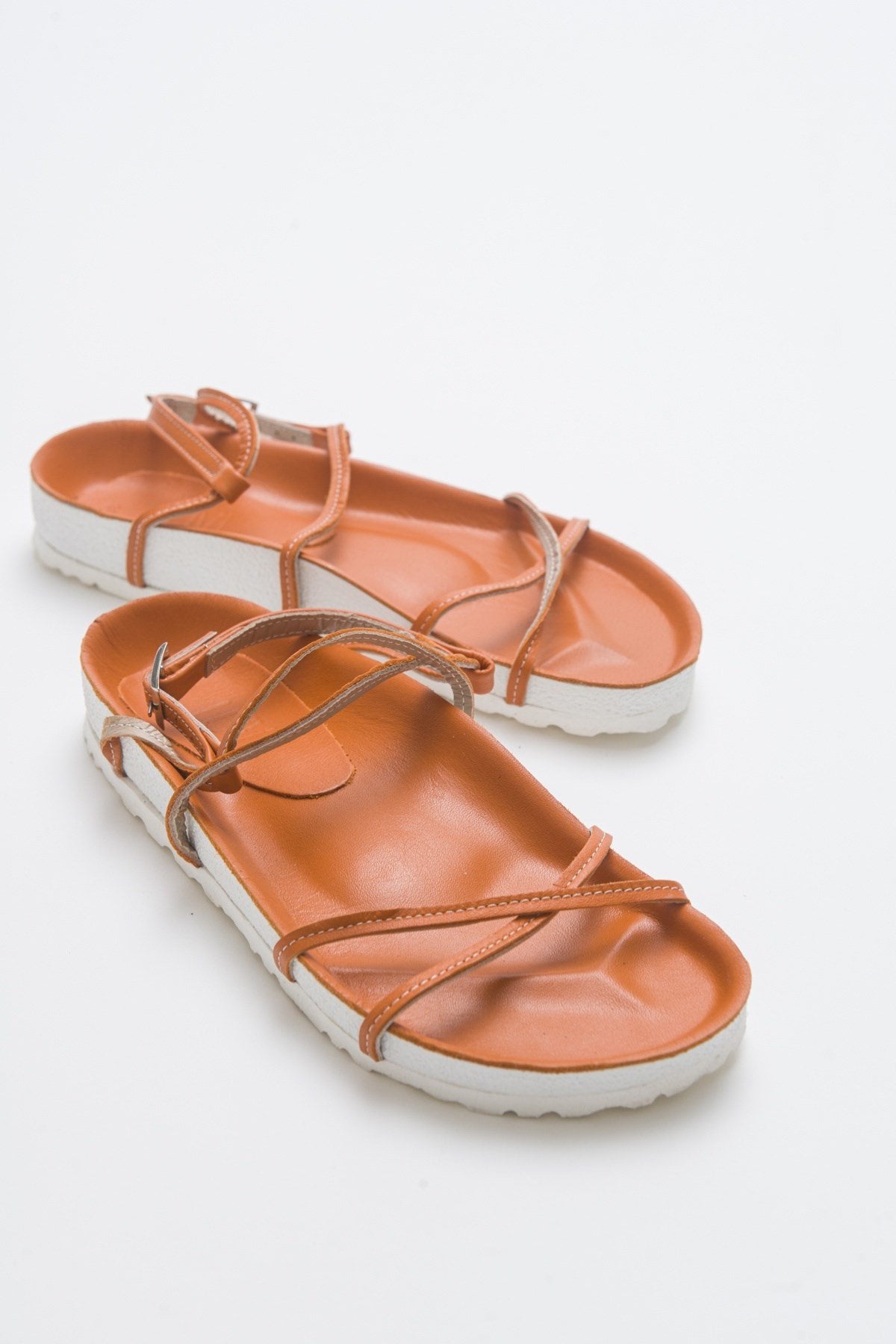 Muse - Orange Genuine Leather Sandal (Women)