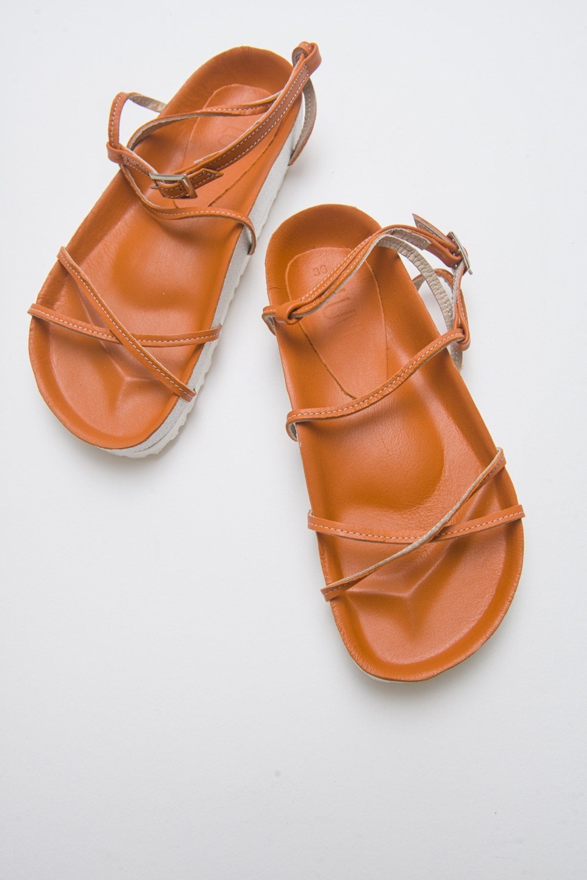 Muse - Orange Genuine Leather Sandal (Women)