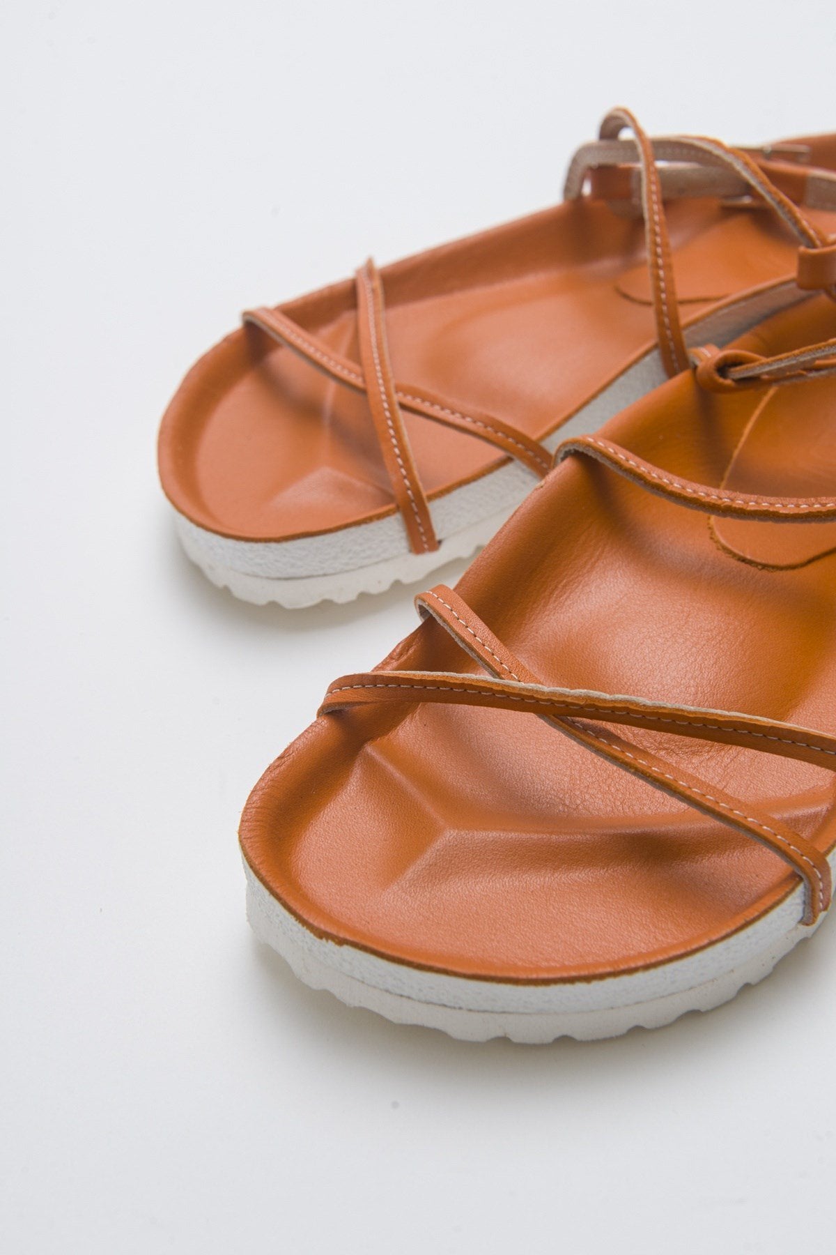 Muse - Orange Genuine Leather Sandal (Women)