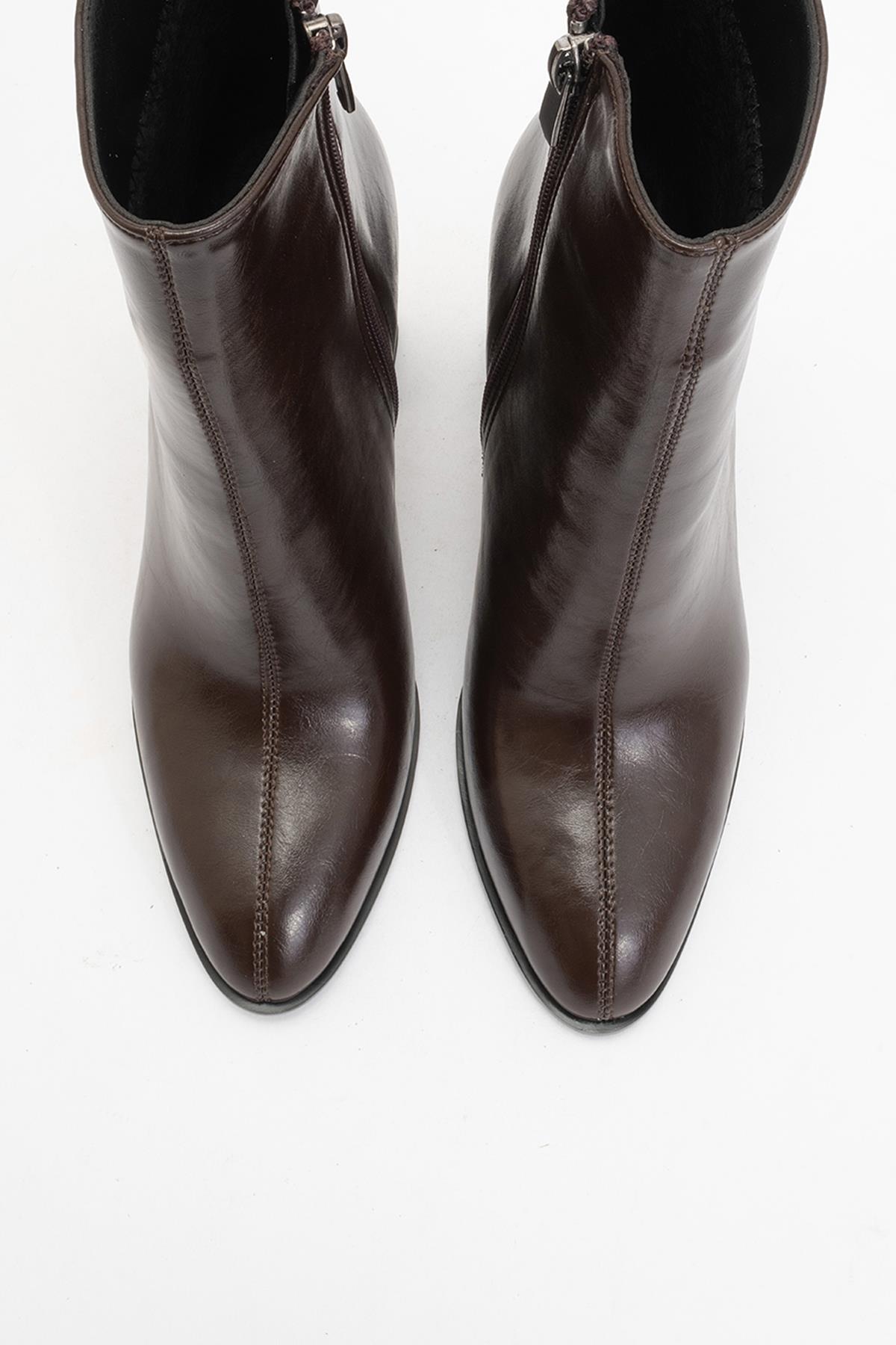 Jewel Brown High Heel Boot (Women)