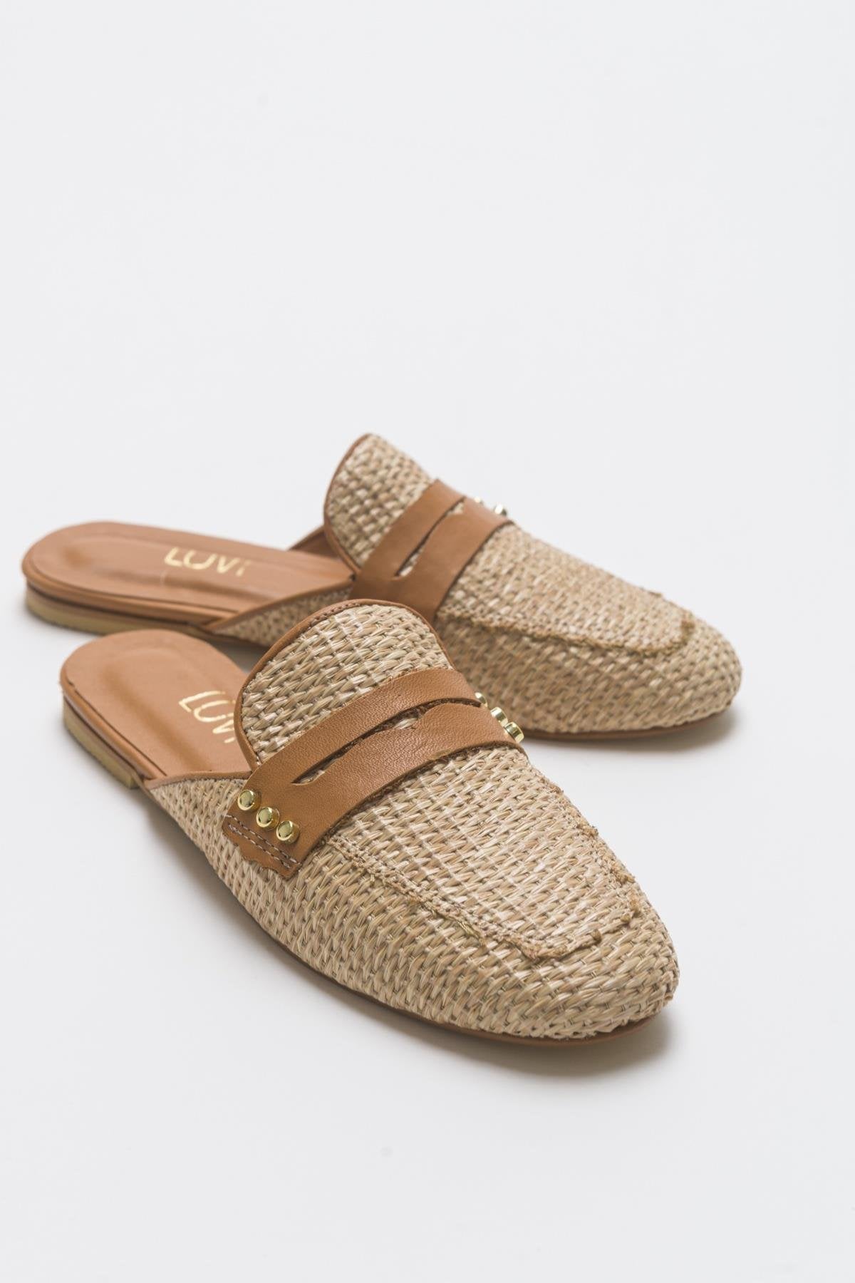 Patrizia - Beige Leather Mule (Women)