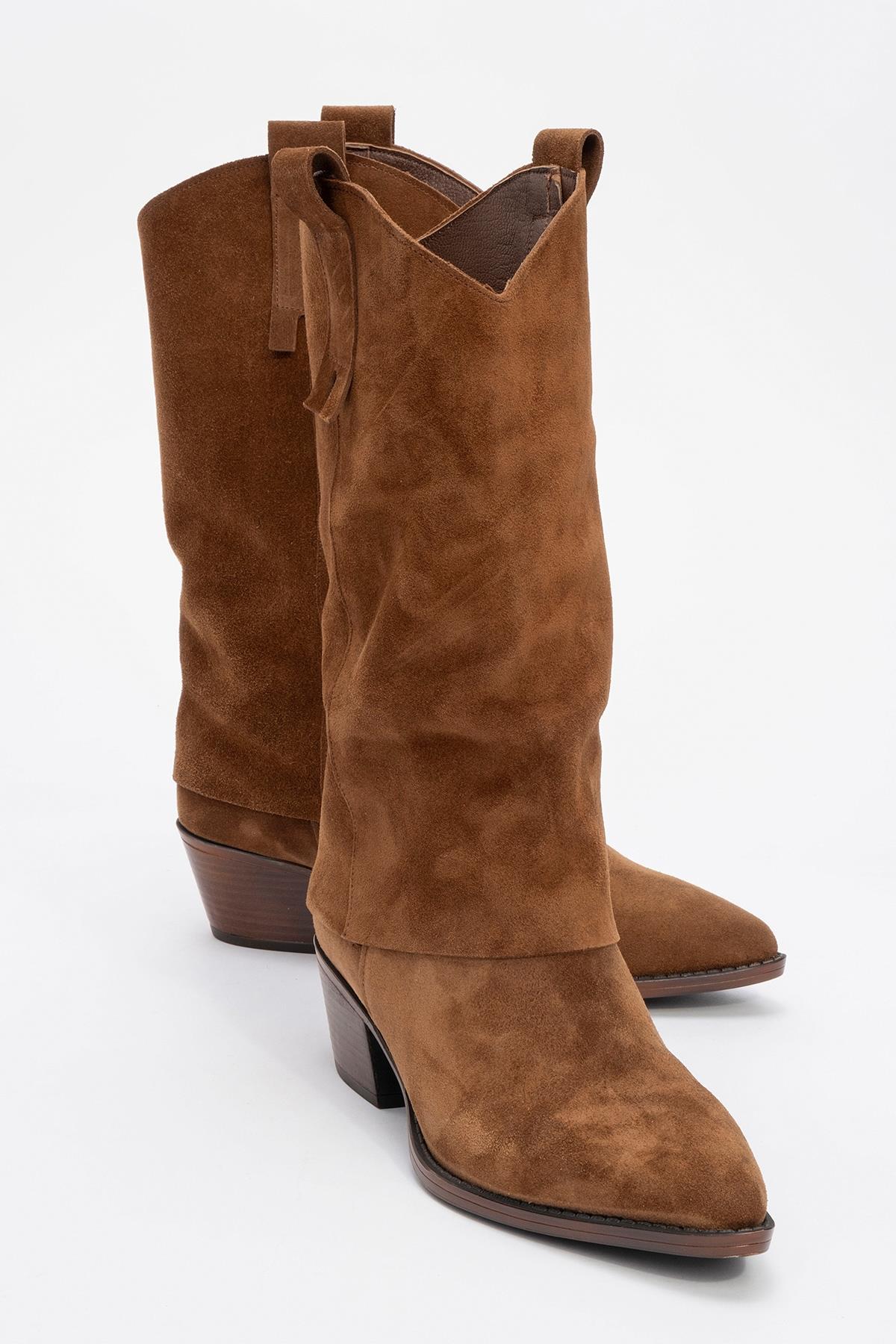 Sojo - Cognac Genuine Leather Block Heel Ankle Boot (Women)