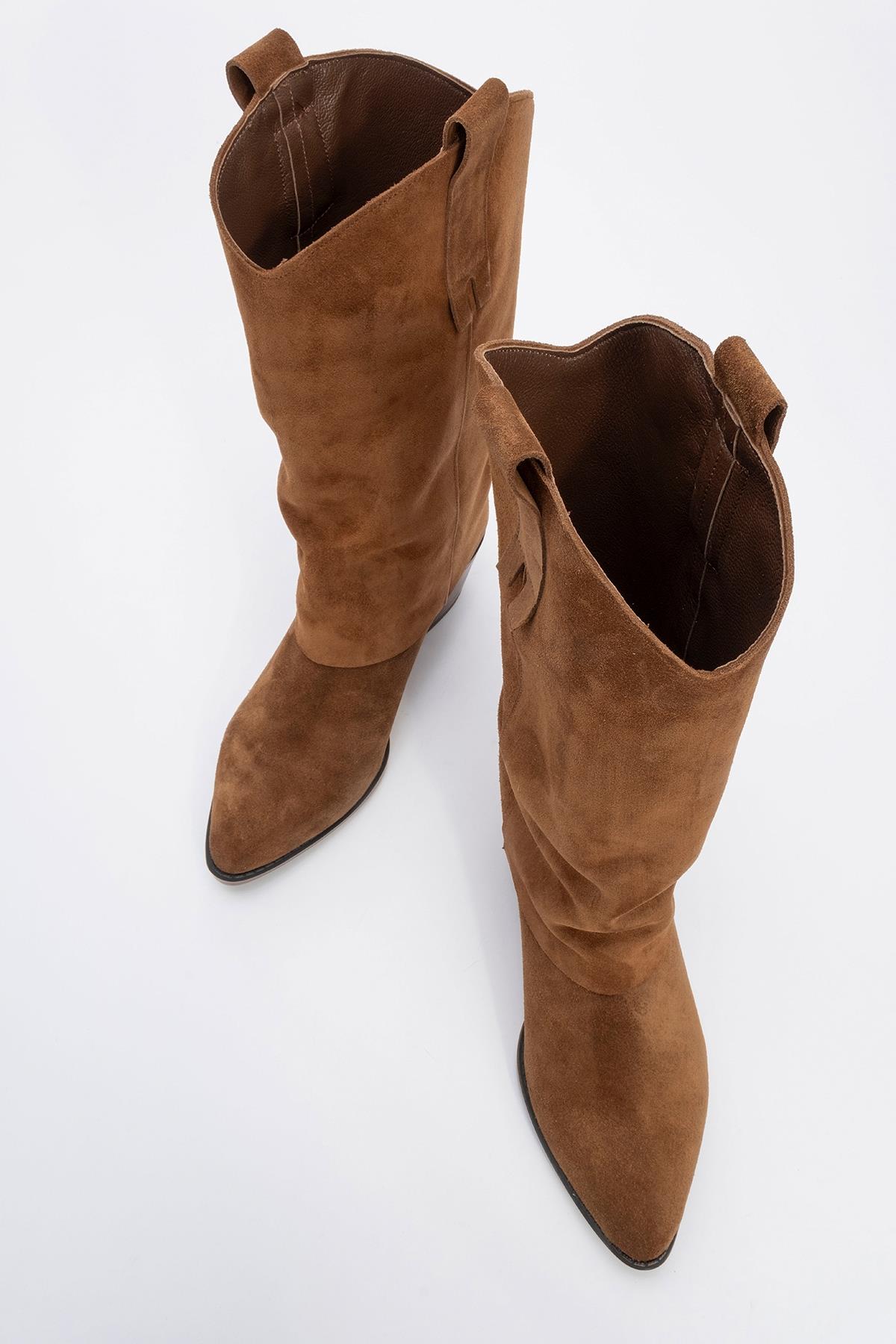 Sojo - Cognac Genuine Leather Block Heel Ankle Boot (Women)