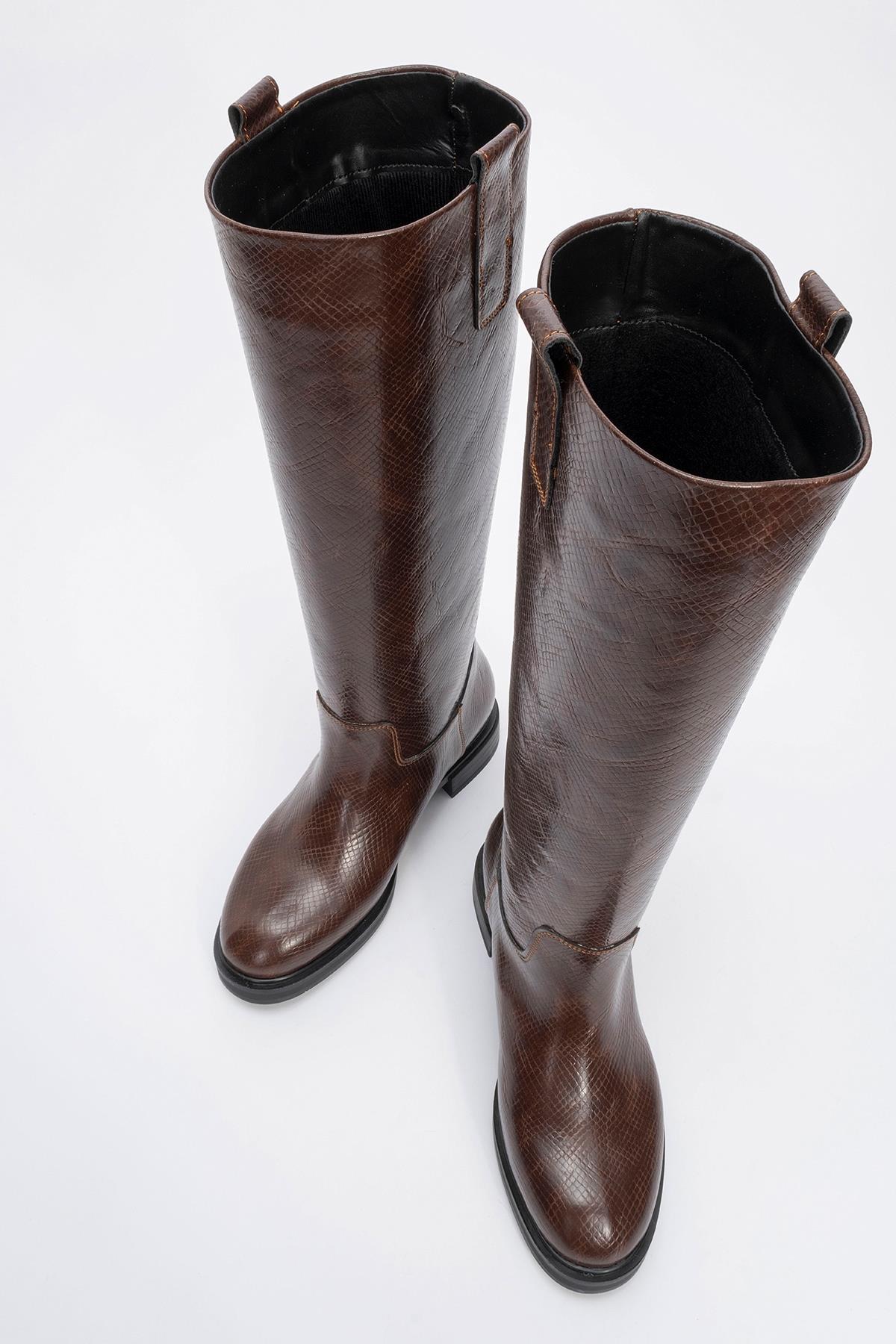 Alaska Brown Pattern Western Boot (Women)