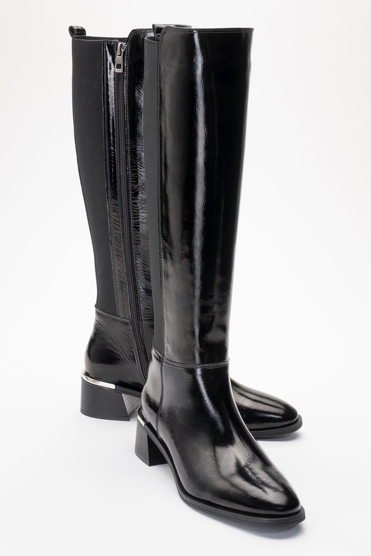 Rochos Black Patent Leather Boot (Women)