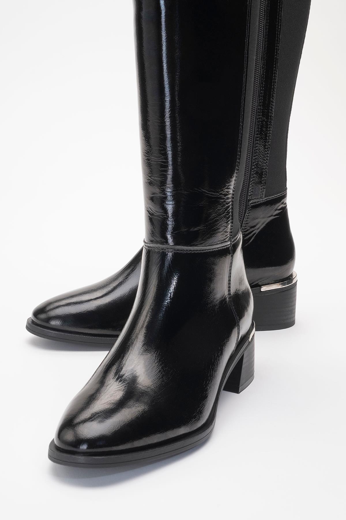 Rochos Black Patent Leather Boot (Women)