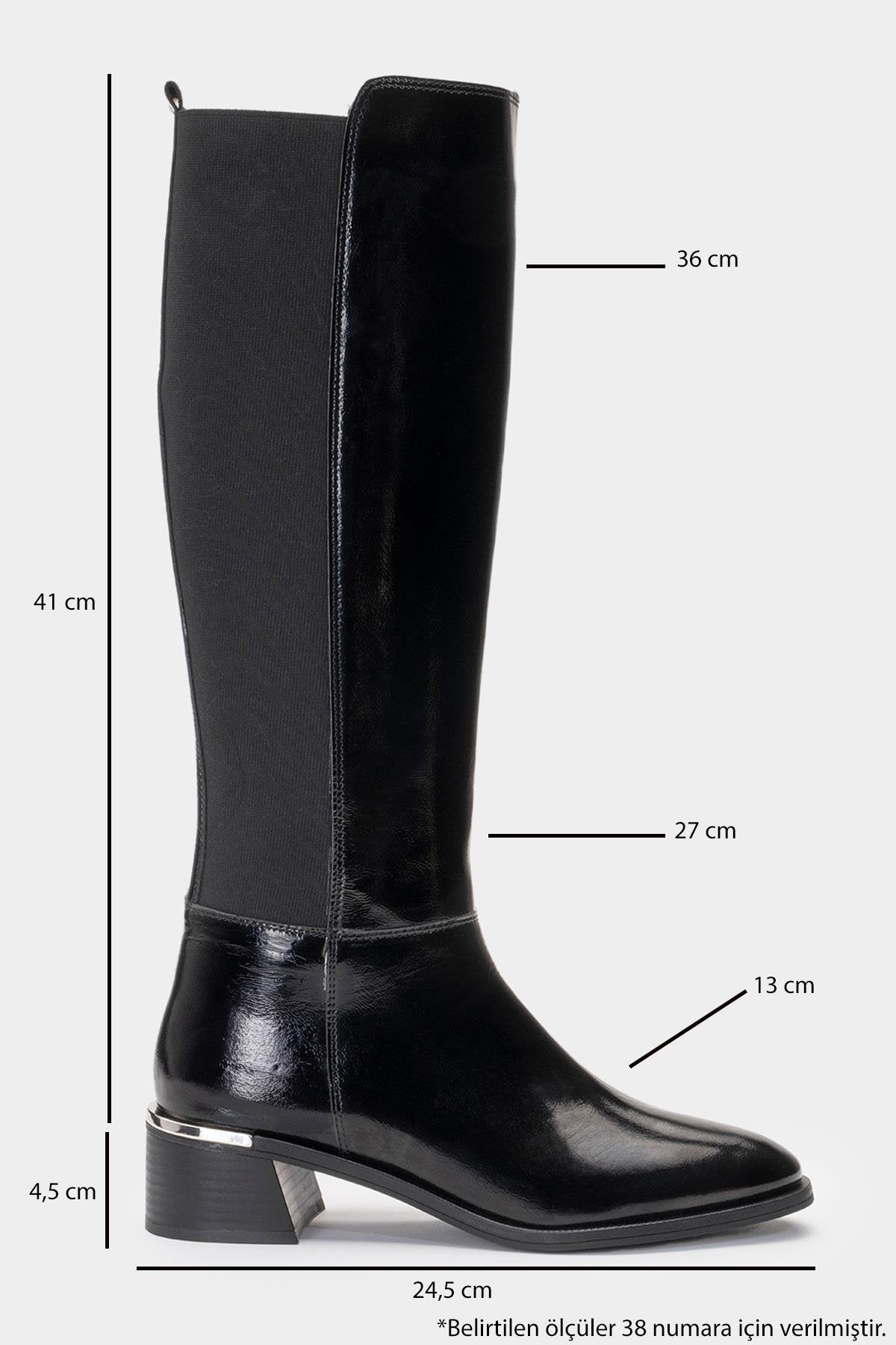 Rochos Black Patent Leather Boot (Women)
