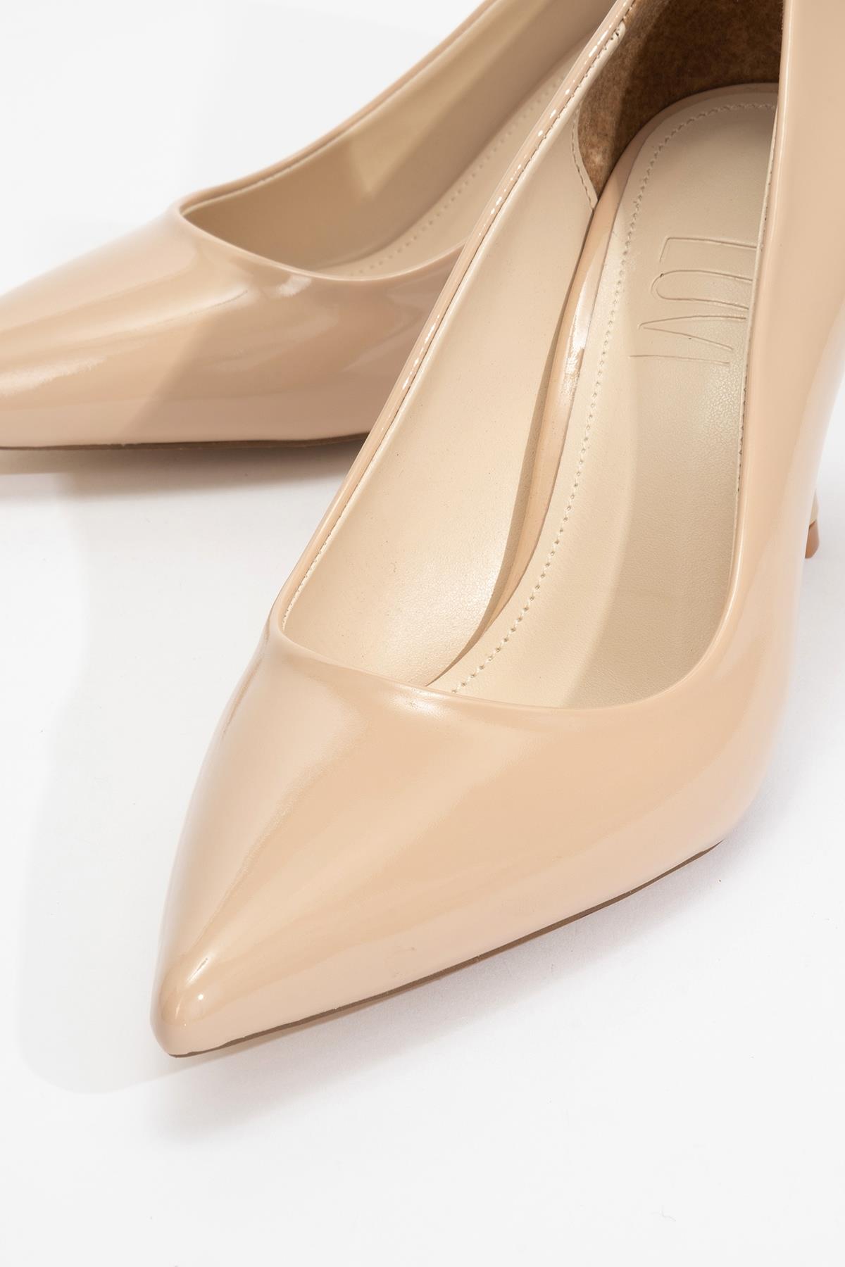Calse - Dark Beige Patent Heeled Shoe (Women)