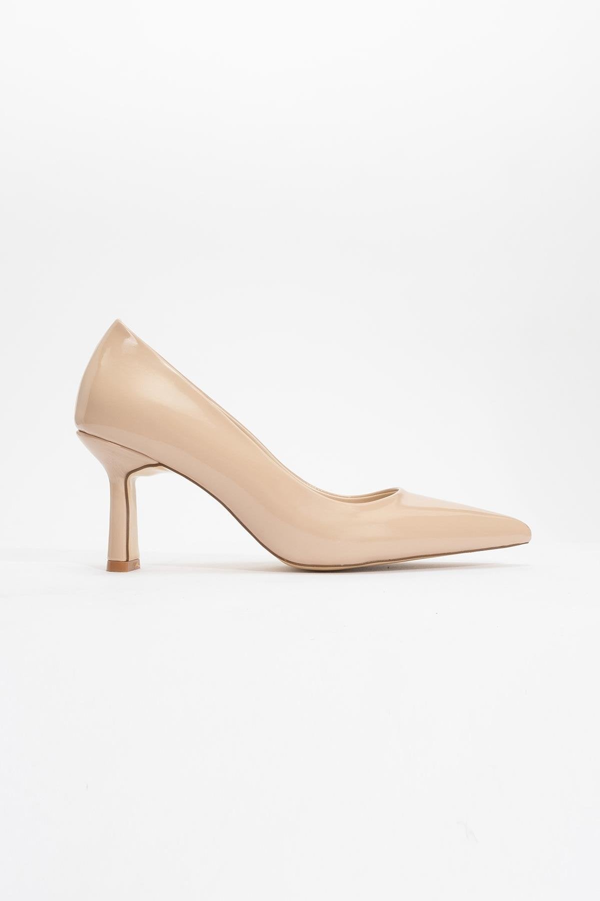 Calse - Dark Beige Patent Heeled Shoe (Women)
