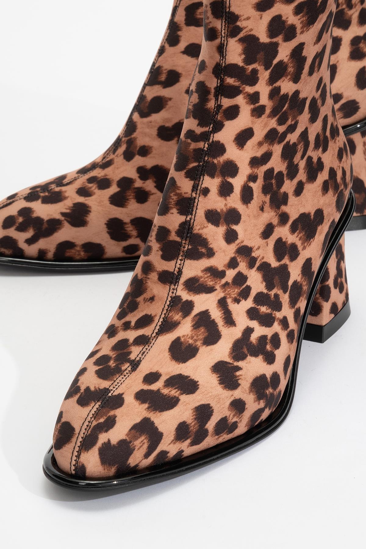 Alba Leopard Block Heel Boot (Women)