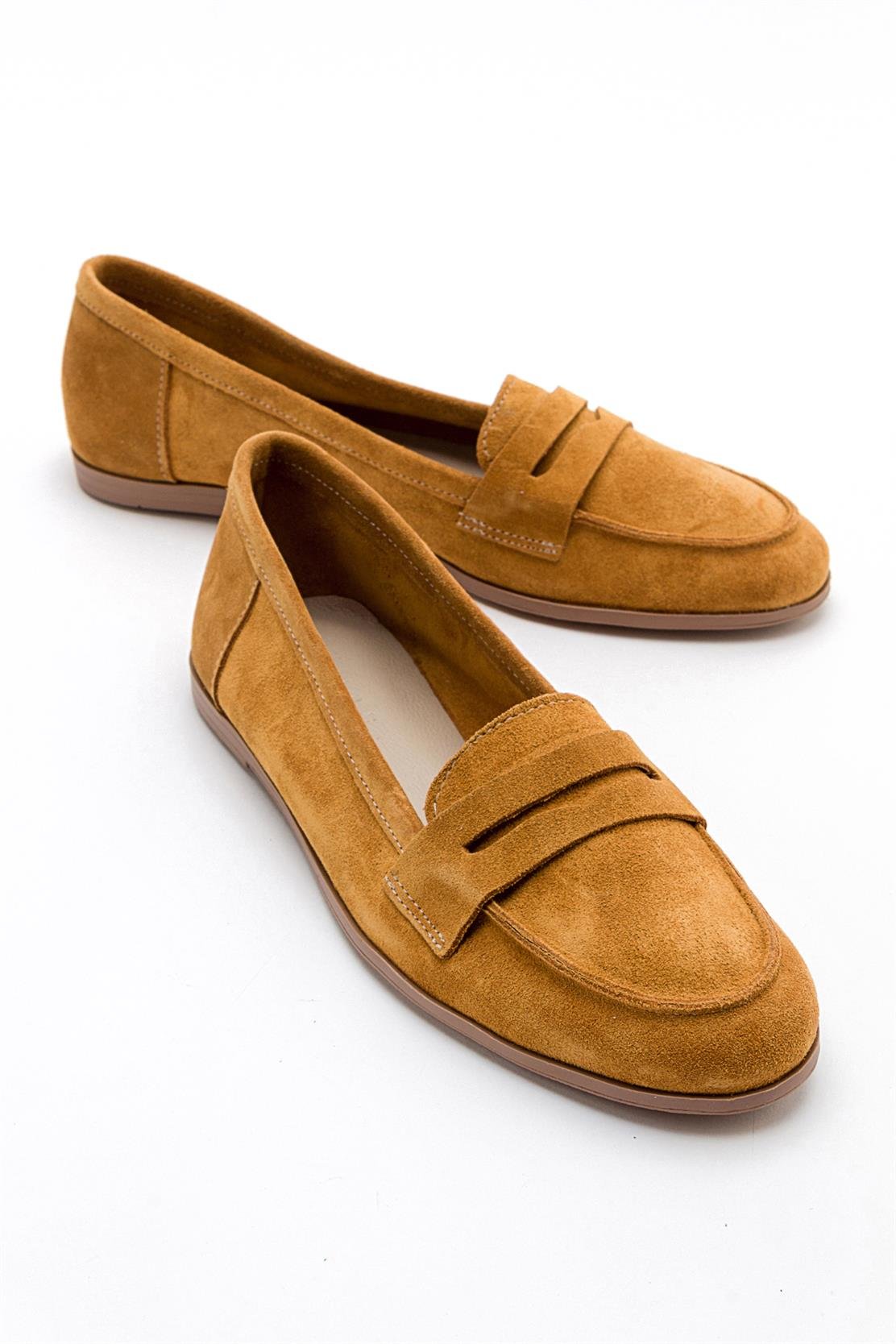 Dorothy - Mustard Suede Leather Loafers