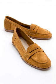 Dorothy - Mustard Suede Leather Loafers