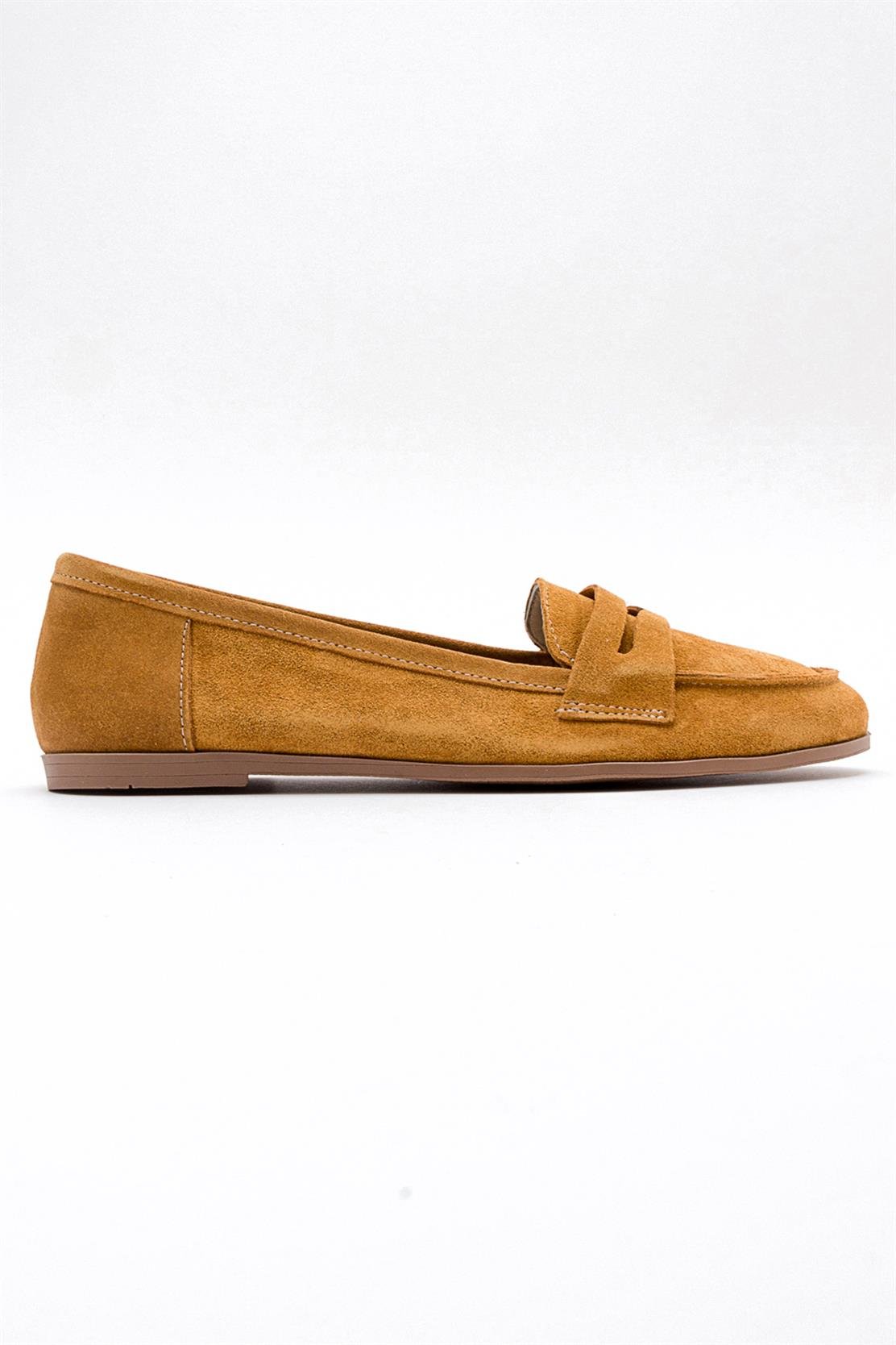 Dorothy - Mustard Suede Leather Loafers
