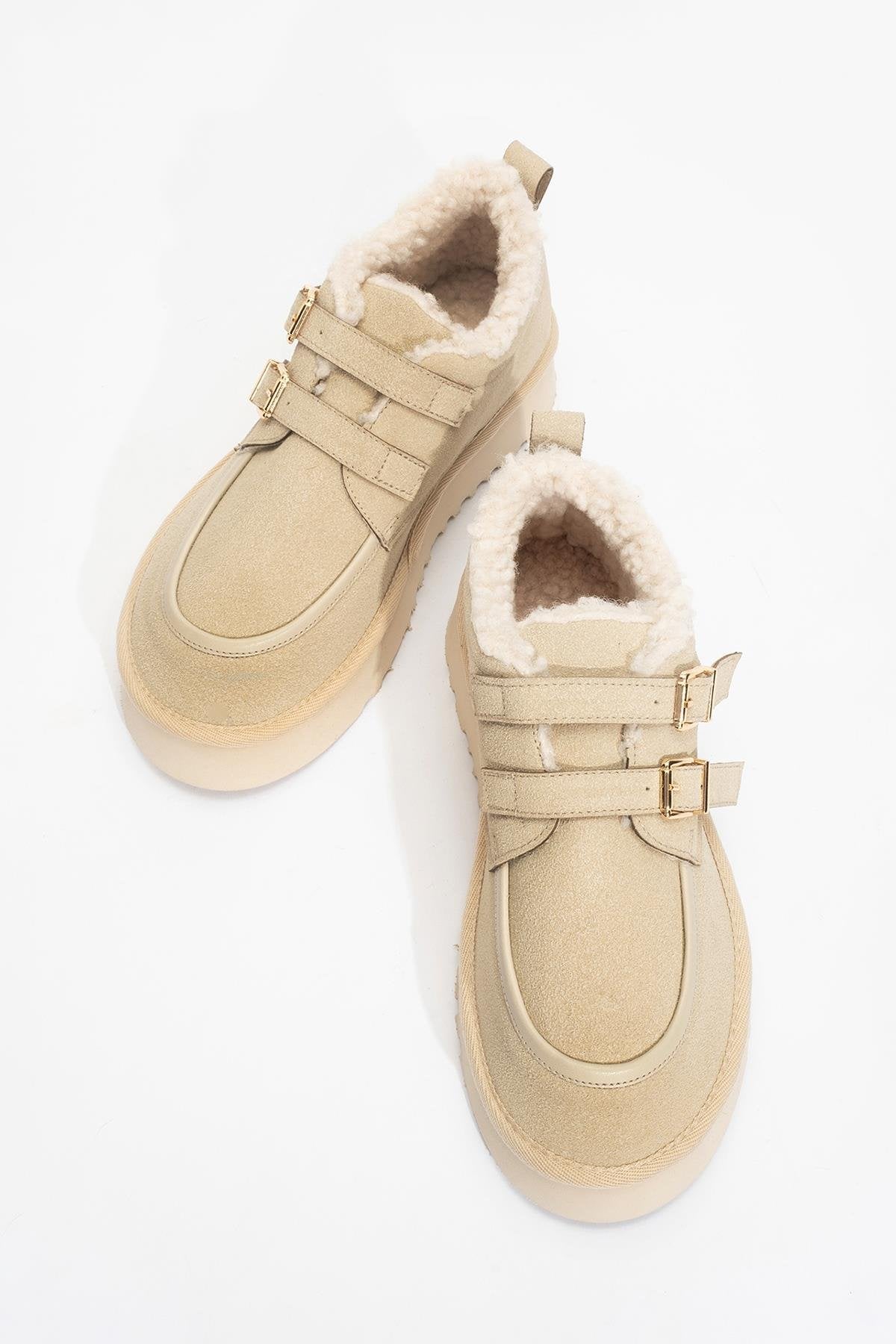 Assos - Beige Suede Short Ankle Boot (Women)