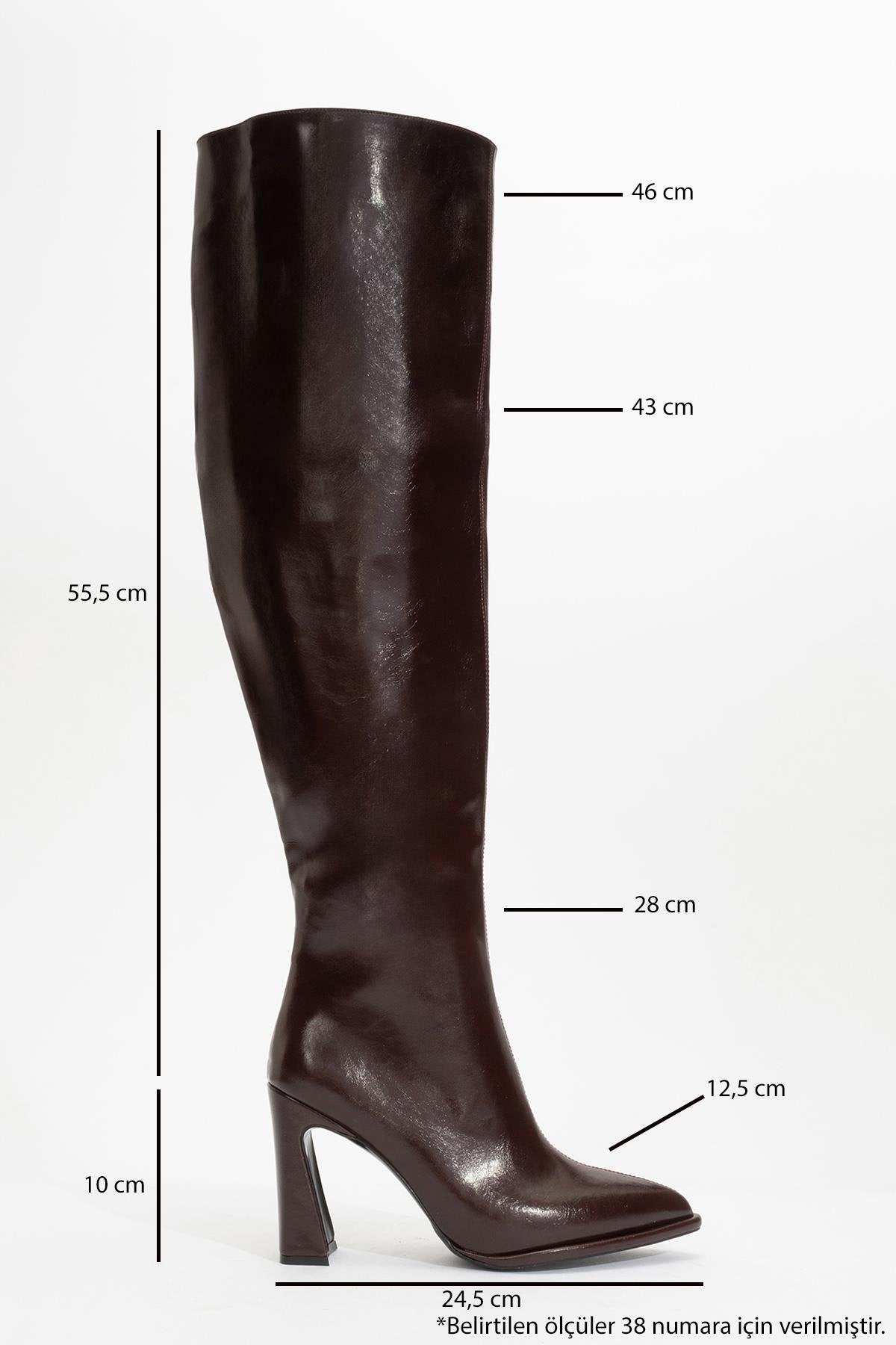 Lepa - Burgundy Chunky Heel Over-The-Knee Boot (Women)