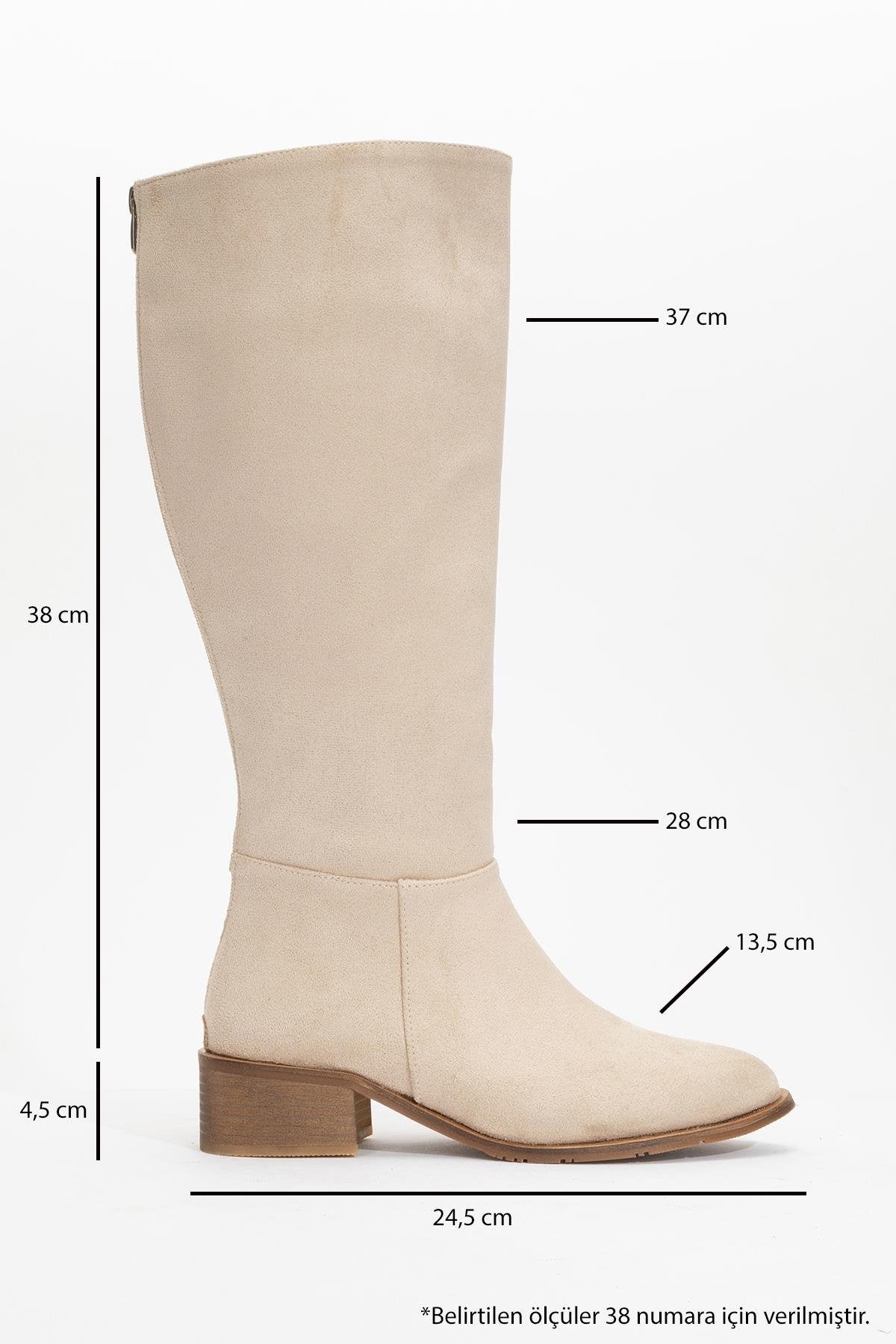 Svetlo - Beige Suede Back-Zip Knee-High Boot (Women)