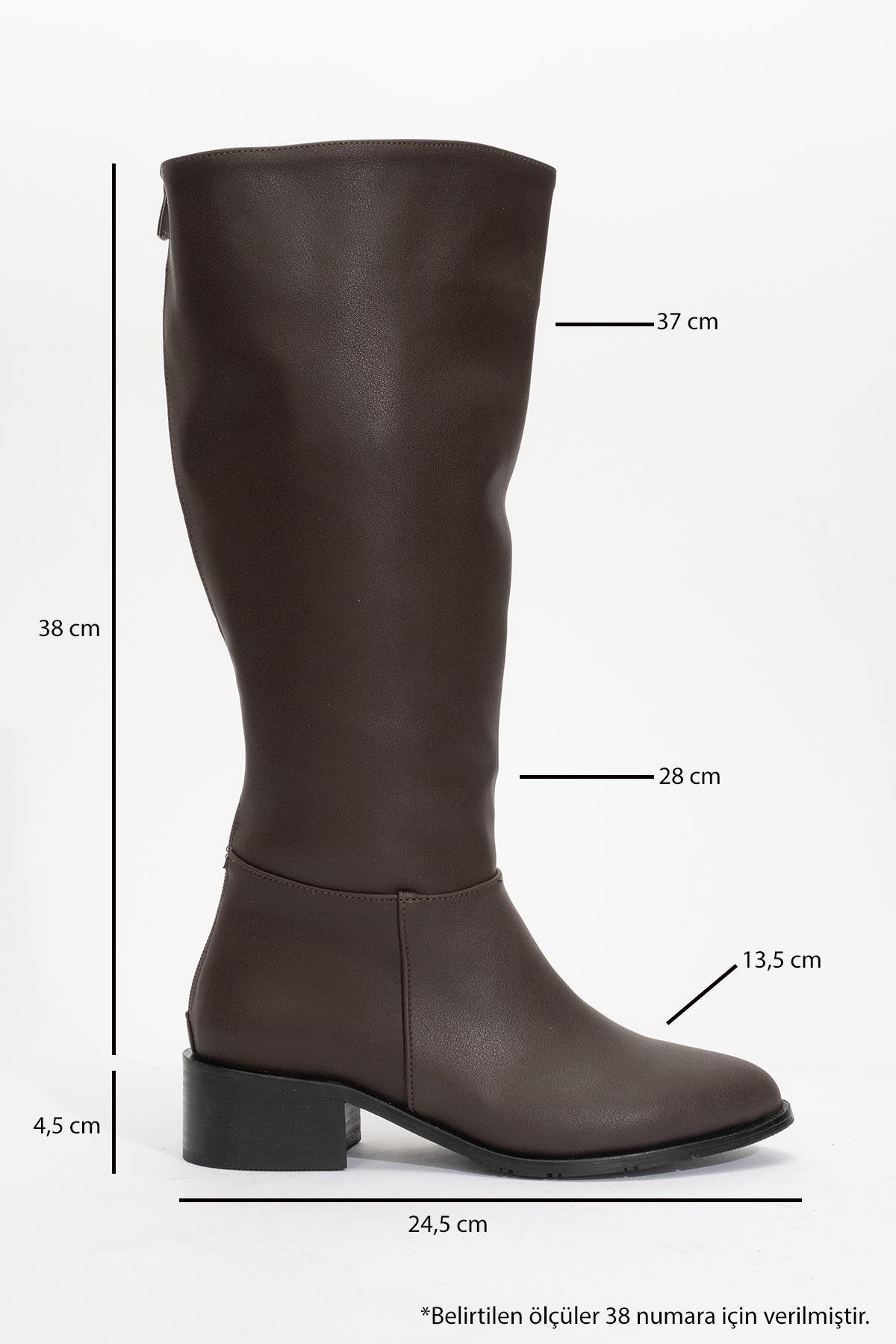 Svetlo - Brown Back-Zip Knee-High Boot (Women)