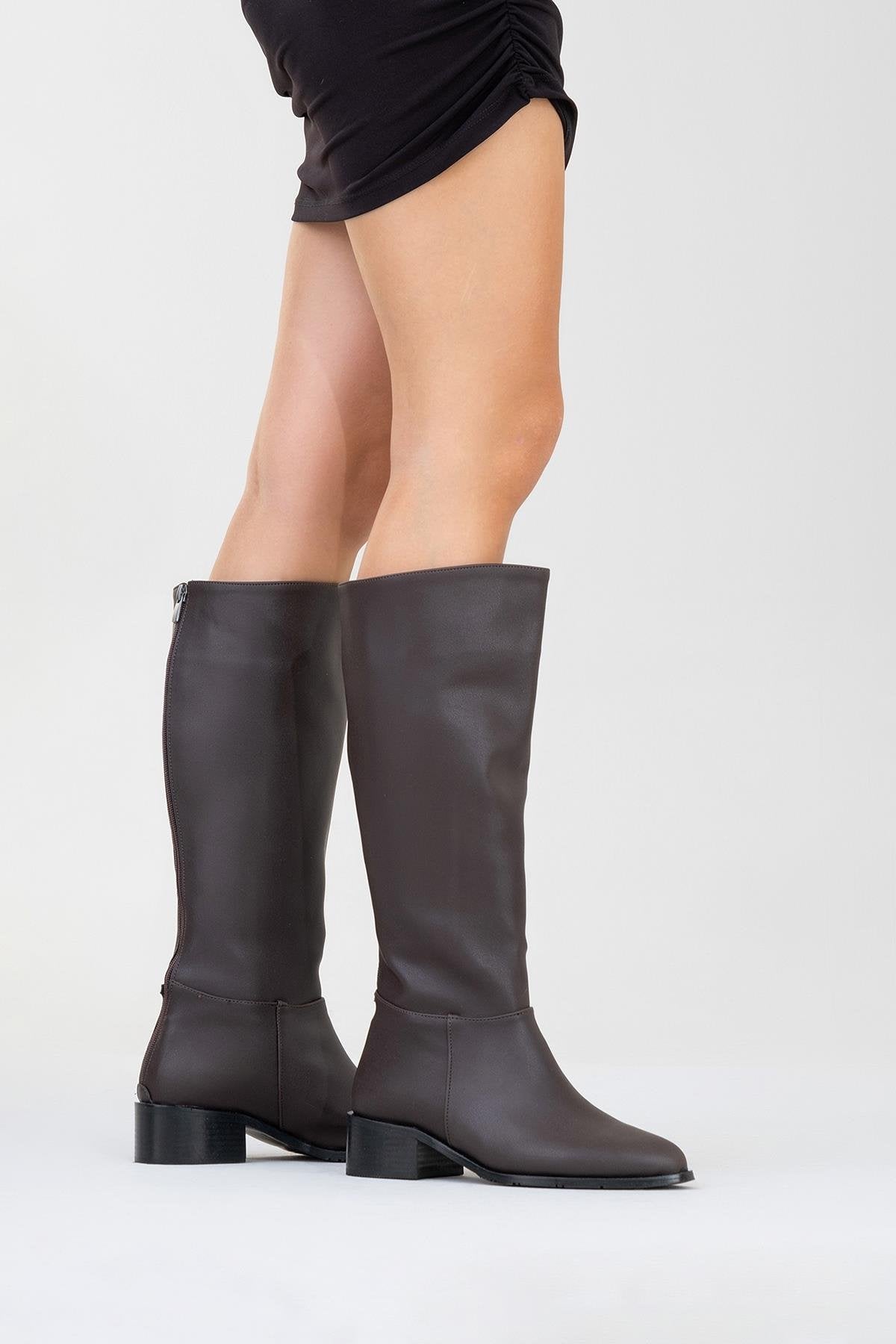 Svetlo - Brown Back-Zip Knee-High Boot (Women)