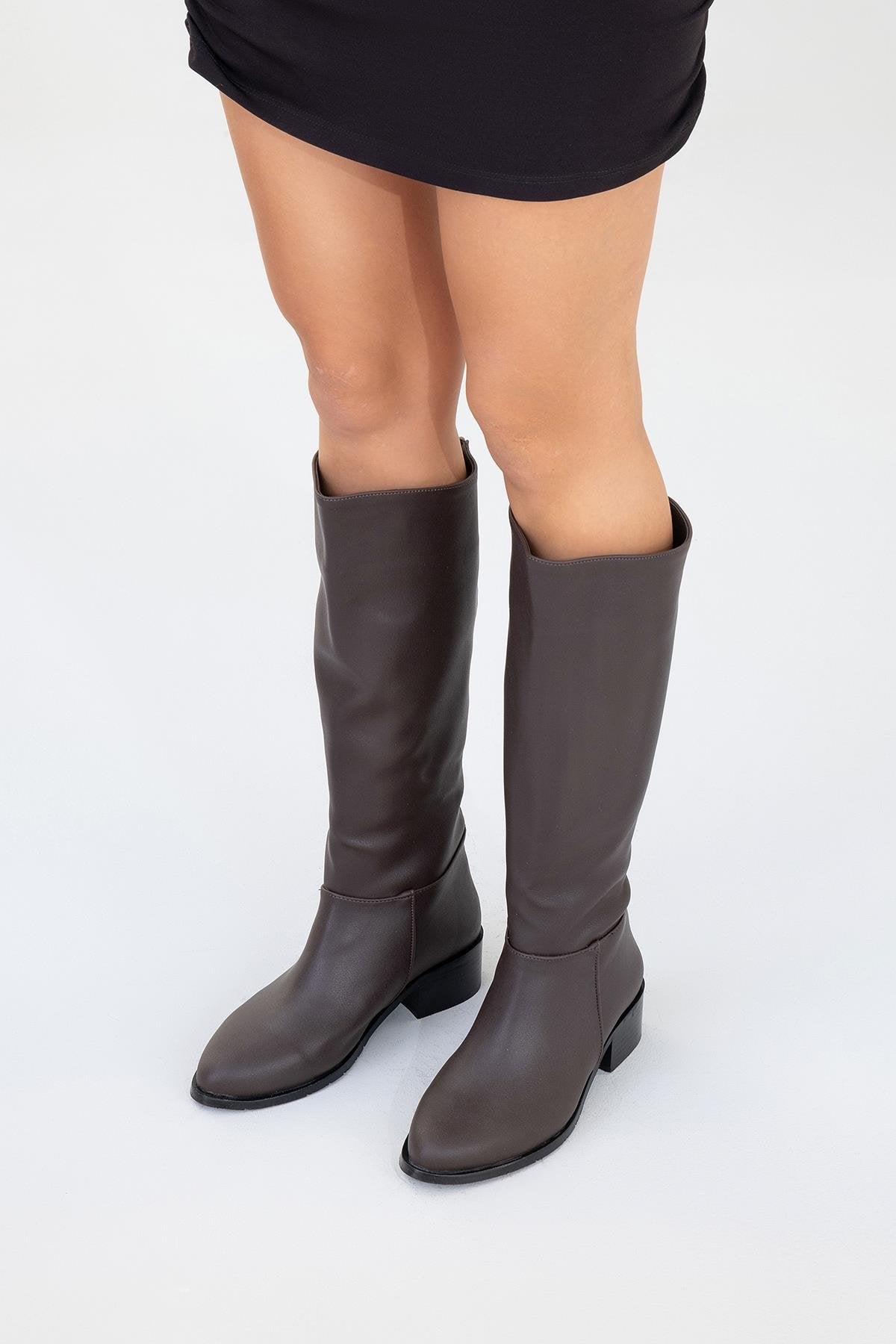 Svetlo - Brown Back-Zip Knee-High Boot (Women)