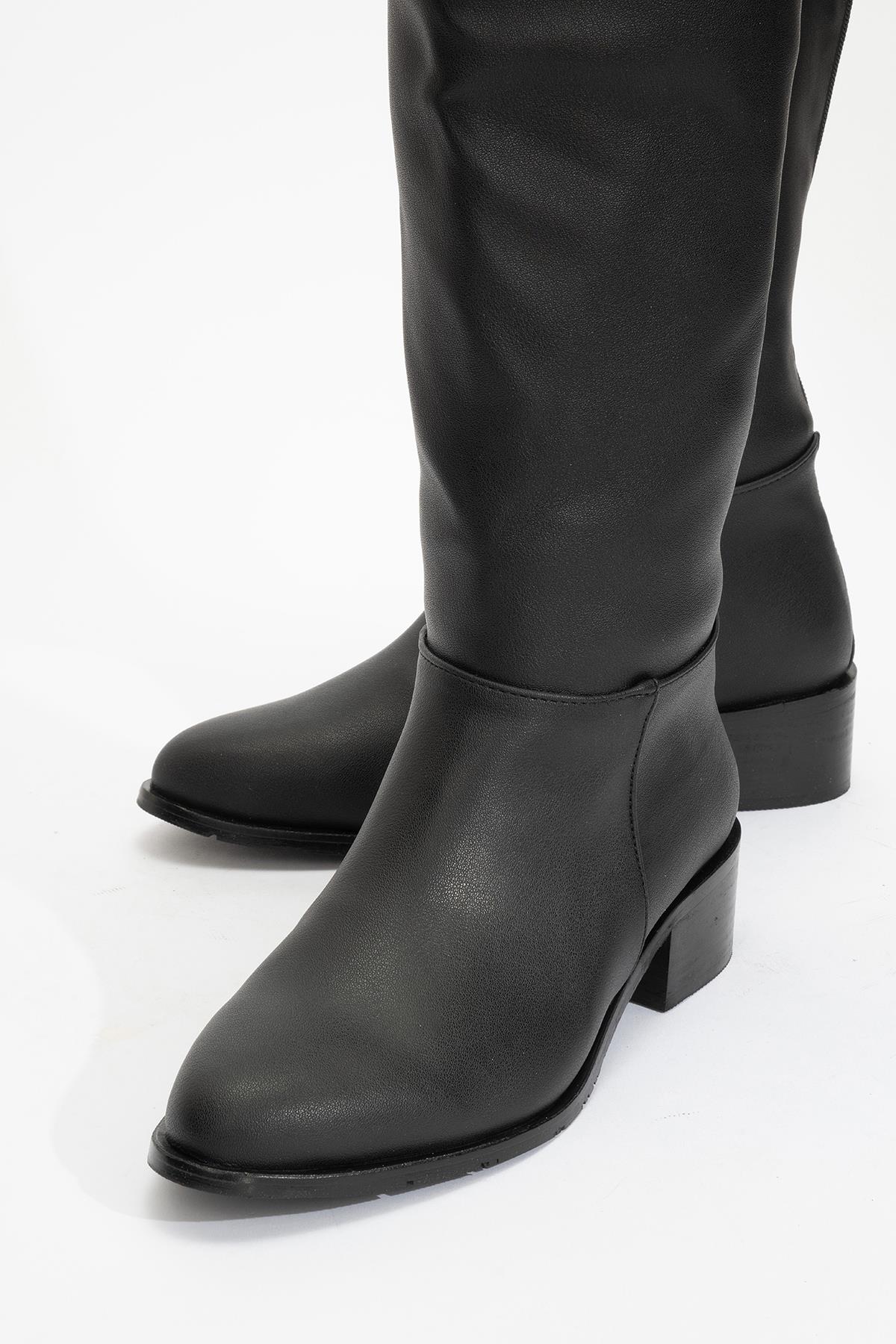 Svetlo - Black Back-Zip Knee-High Boot (Women)