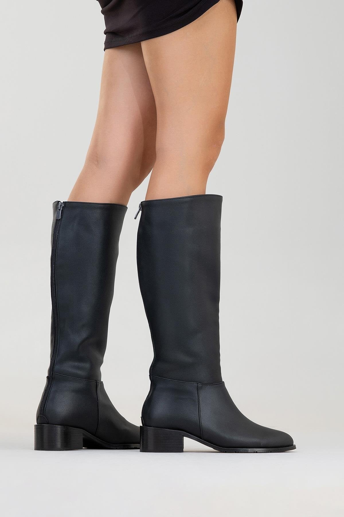 Svetlo - Black Back-Zip Knee-High Boot (Women)
