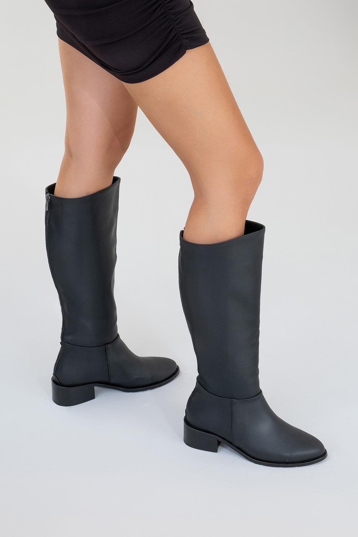 Svetlo - Black Back-Zip Knee-High Boot (Women)