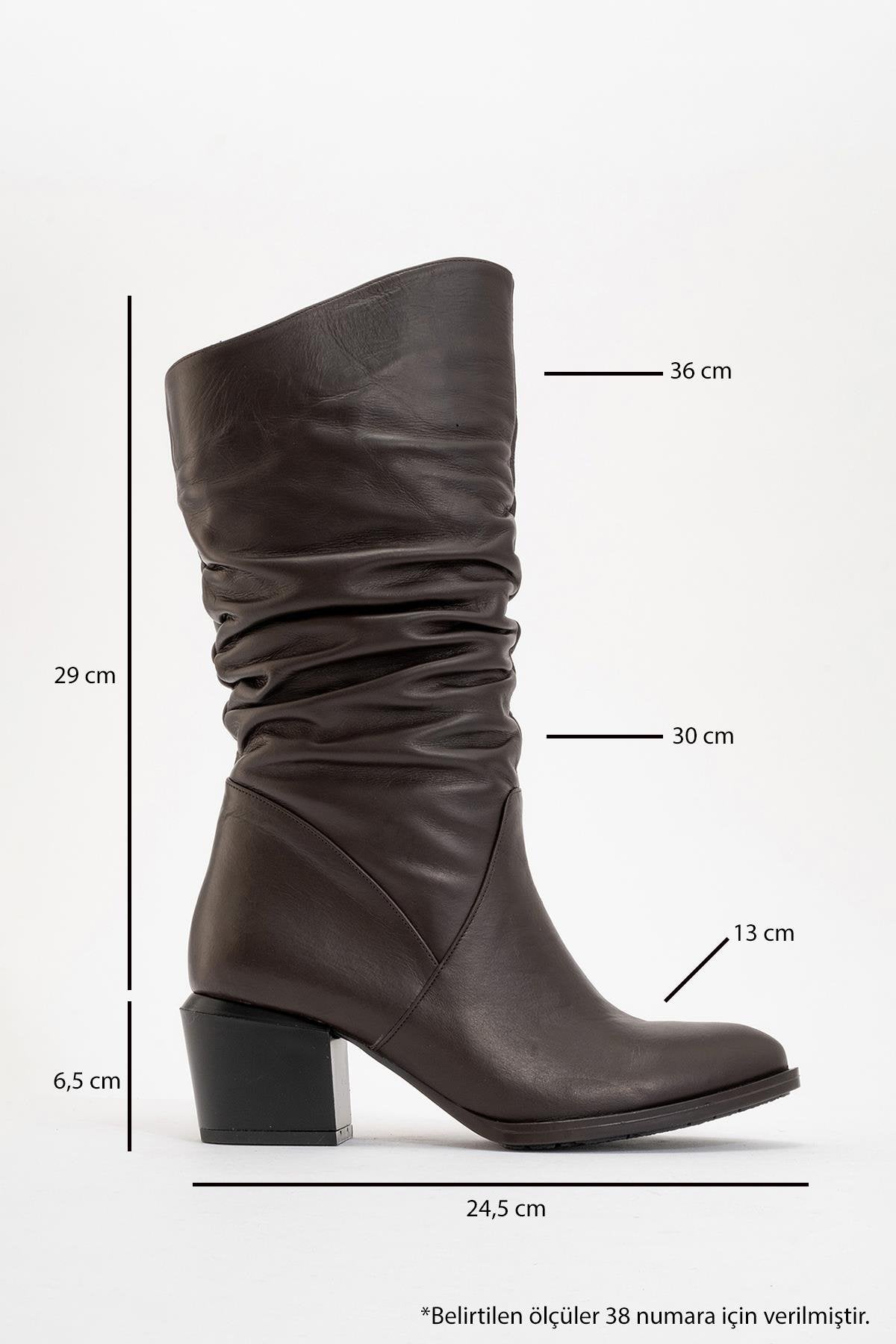 Soule - Cognac Genuine Leather Heeled Short Boot (Women)