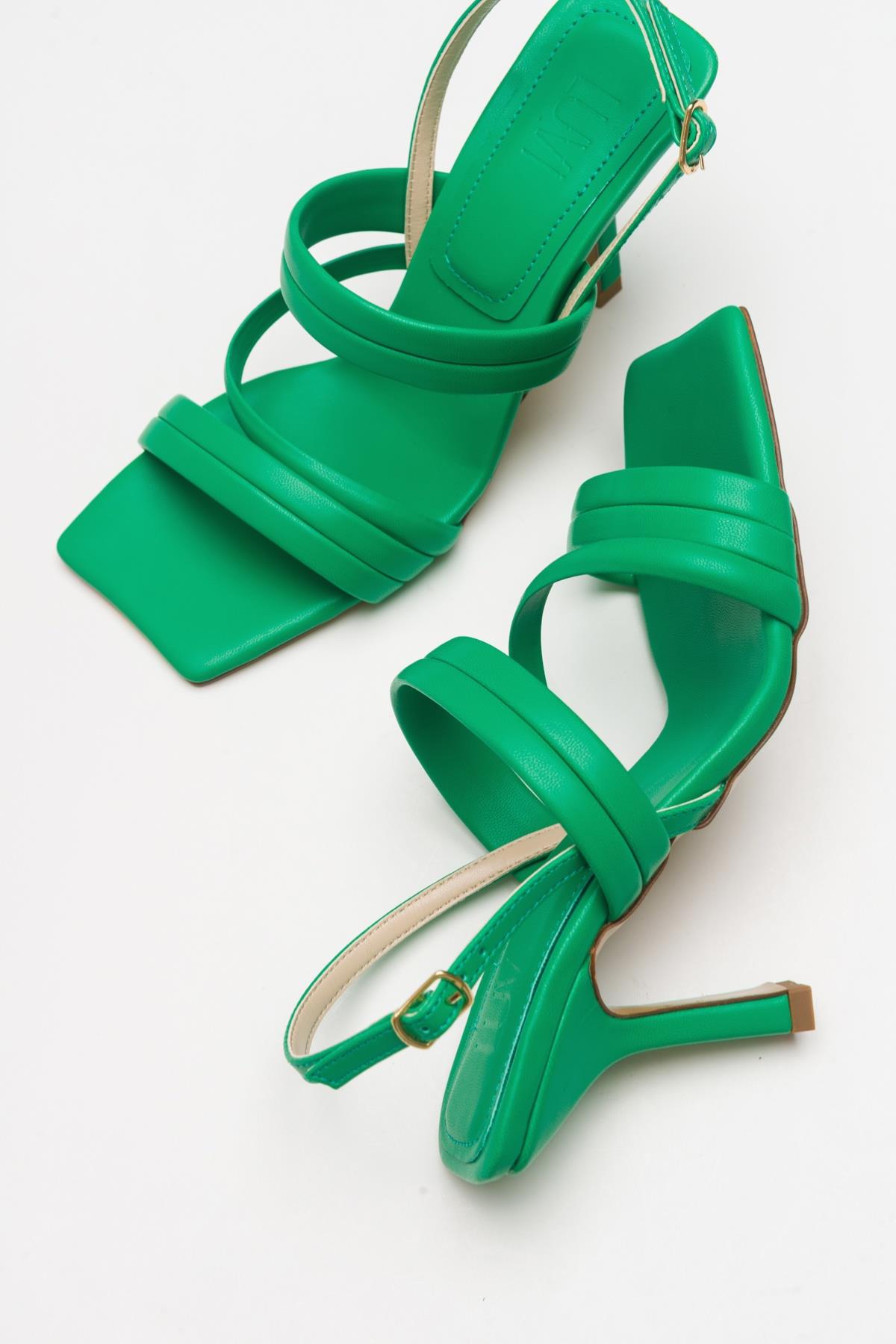 Heel - Green Heeled Sandal (Women)
