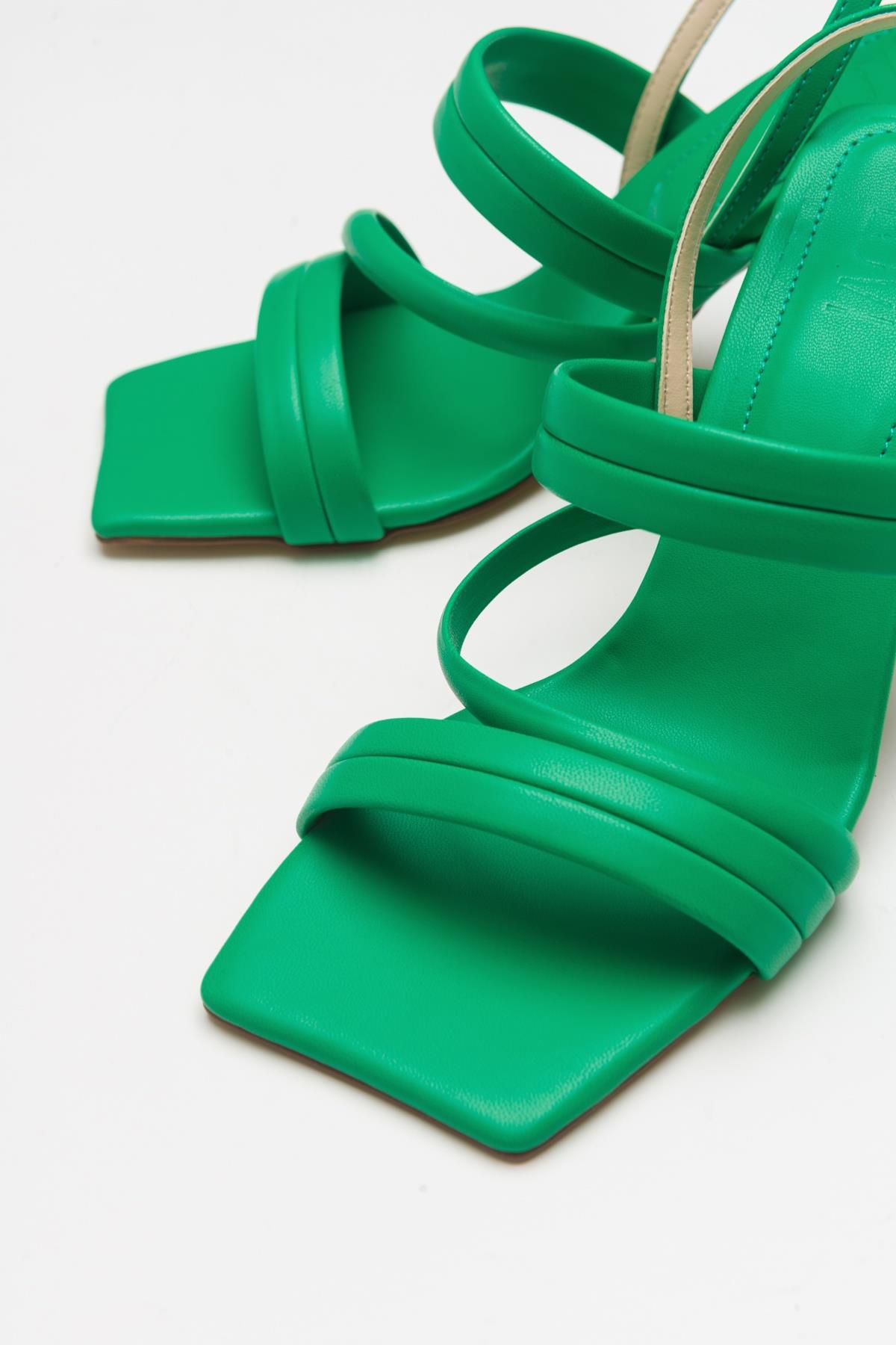 Heel - Green Heeled Sandal (Women)