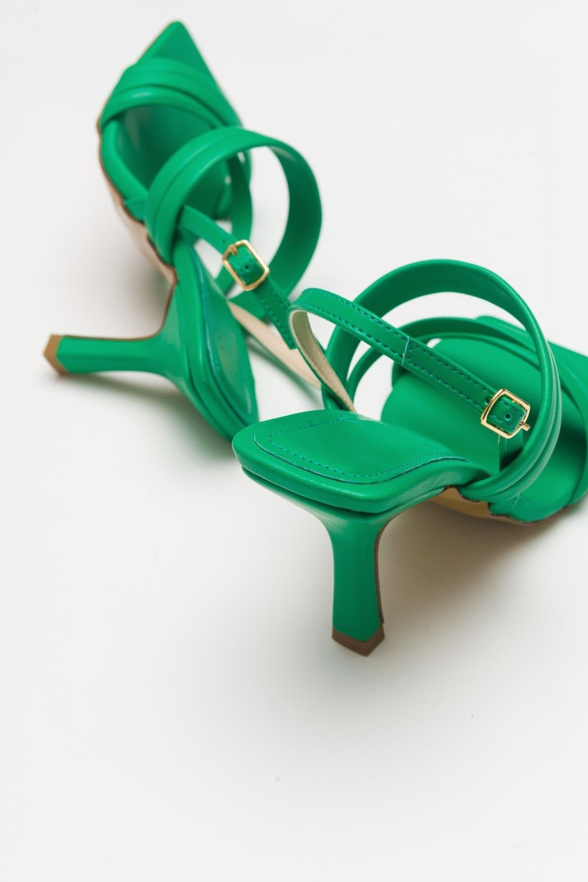 Heel - Green Heeled Sandal (Women)