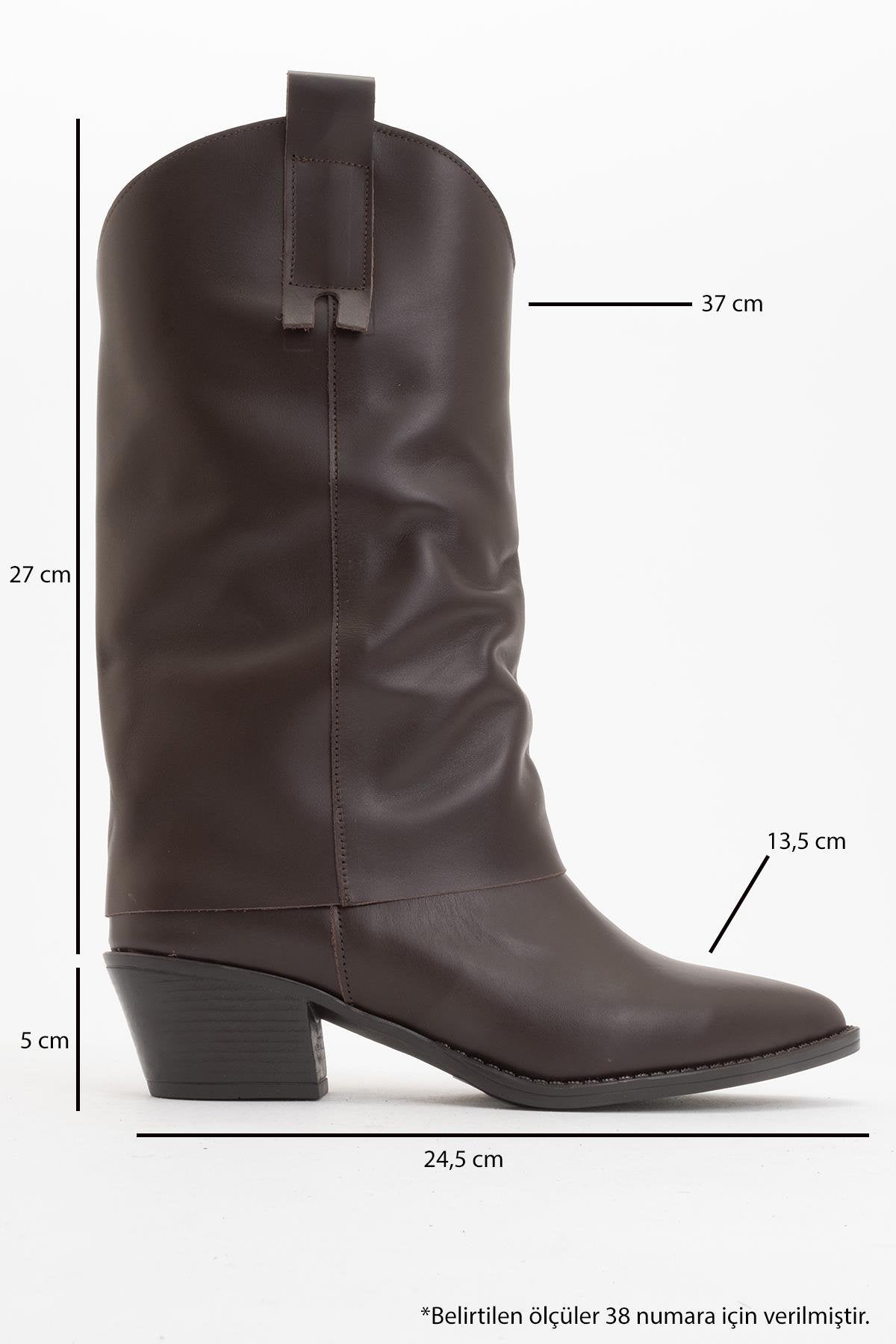 Sojo - Brown Genuine Leather Block Heel Ankle Boot (Women)