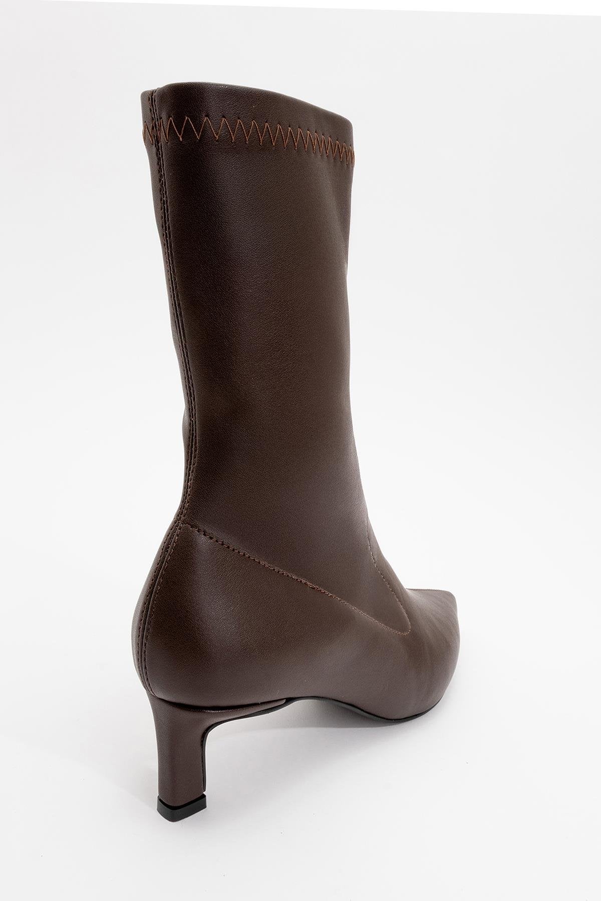 Lewin Brown Pointed Toe Stiletto Boot (Women)