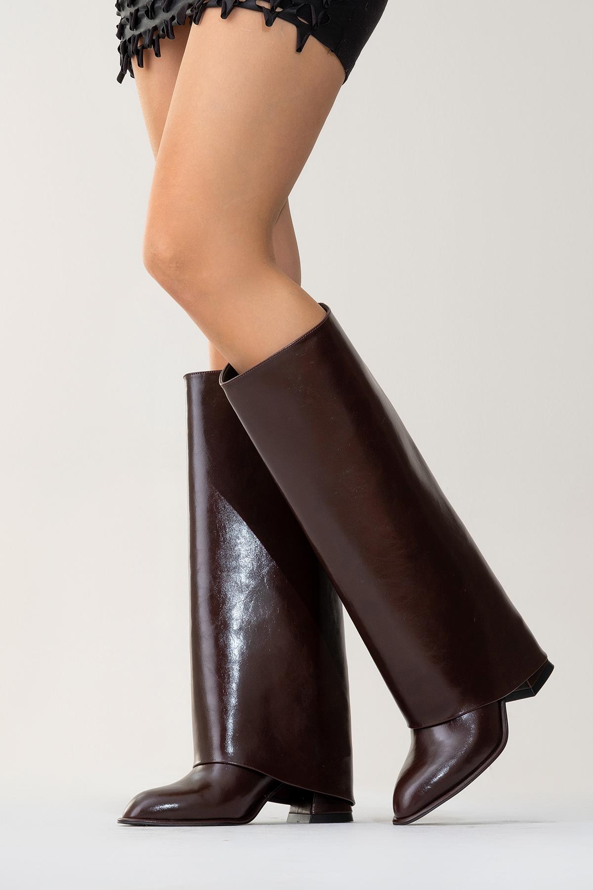 Maybe Burgundy Chunky Heel Boot (Women)