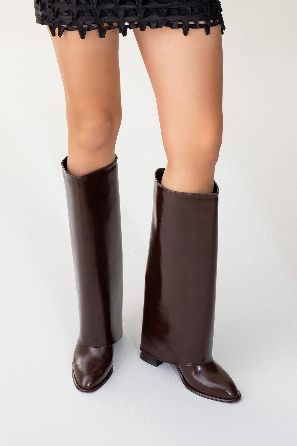 Maybe Burgundy Chunky Heel Boot (Women)