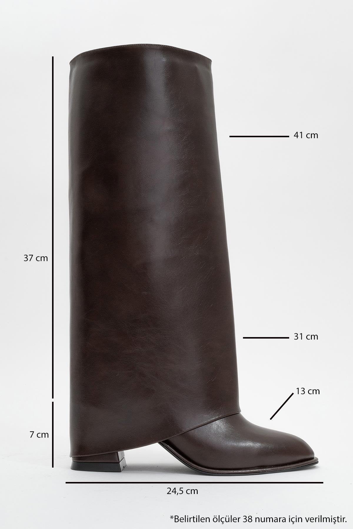 Maybe Brown Chunky Heel Boot (Women)