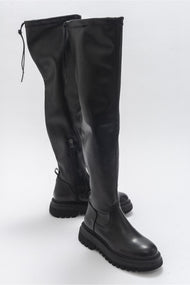 Chip - Black Knee-High Boot (Women)
