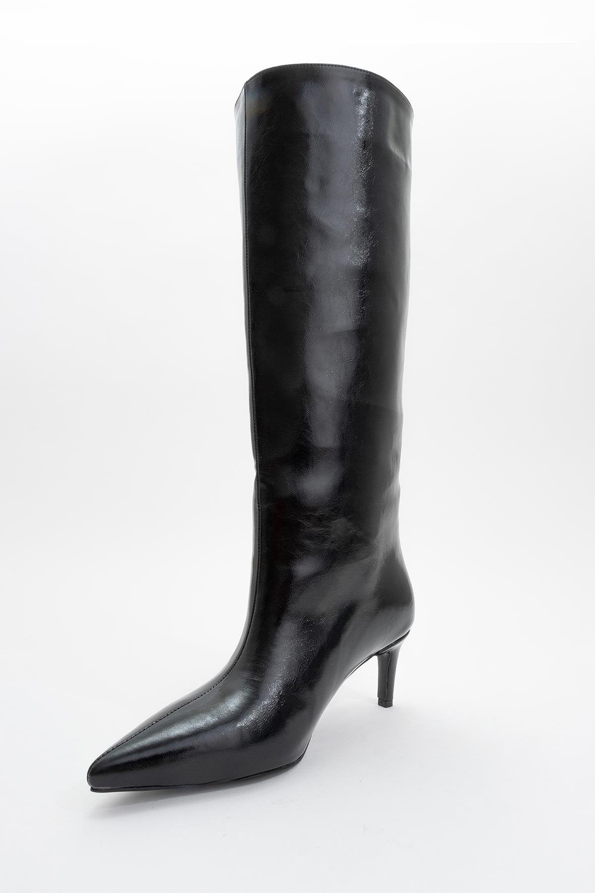 Camila - Black Heeled Boot (Women)