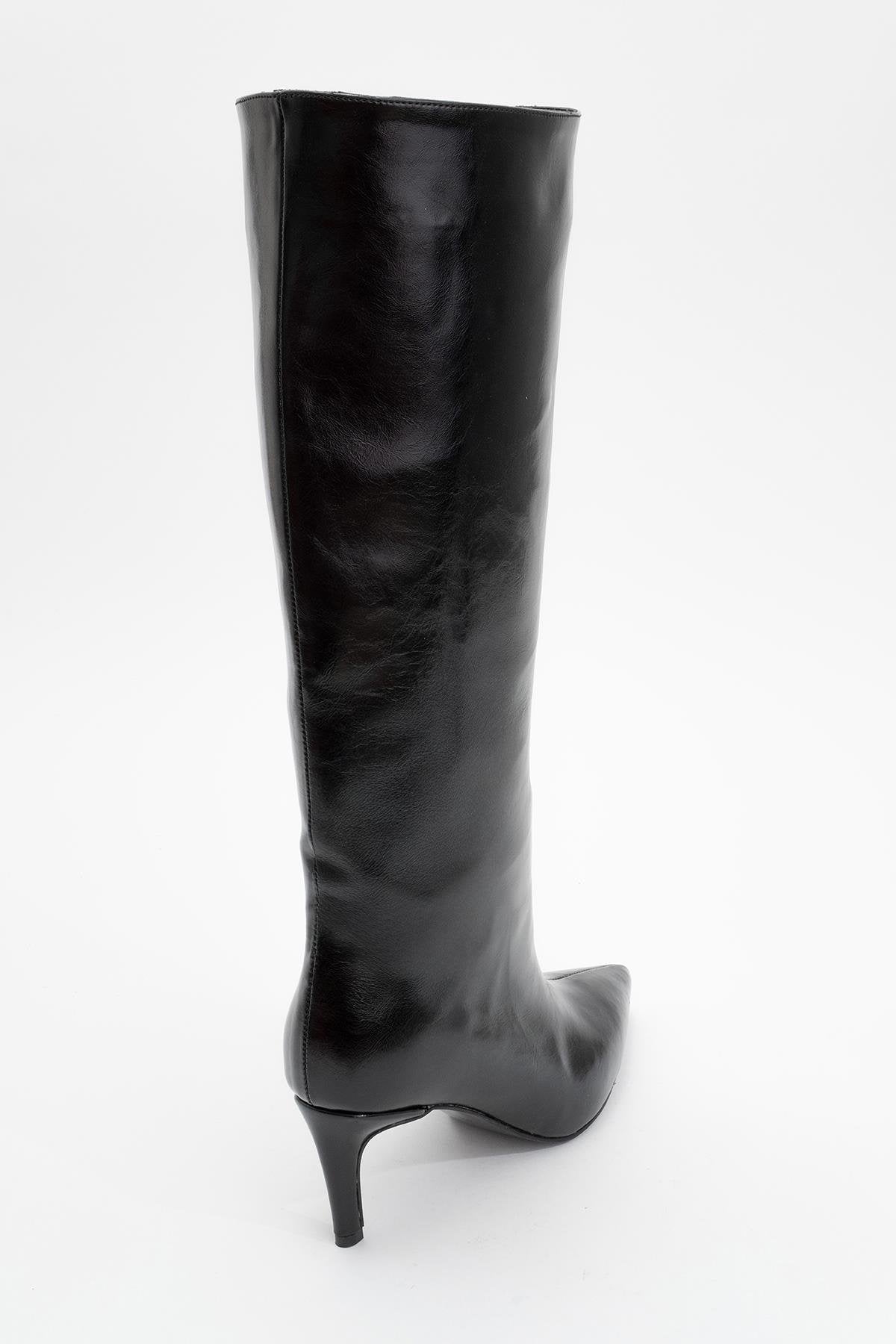 Camila - Black Heeled Boot (Women)