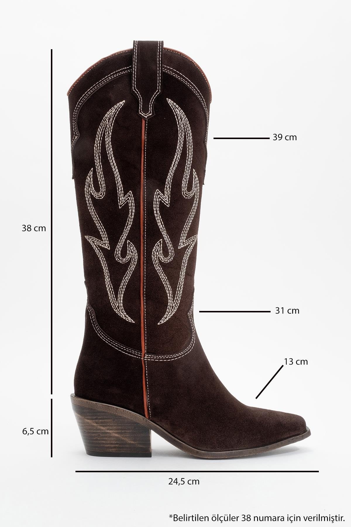 Pietro - Brown Genuine Suede Western Boot (Women)