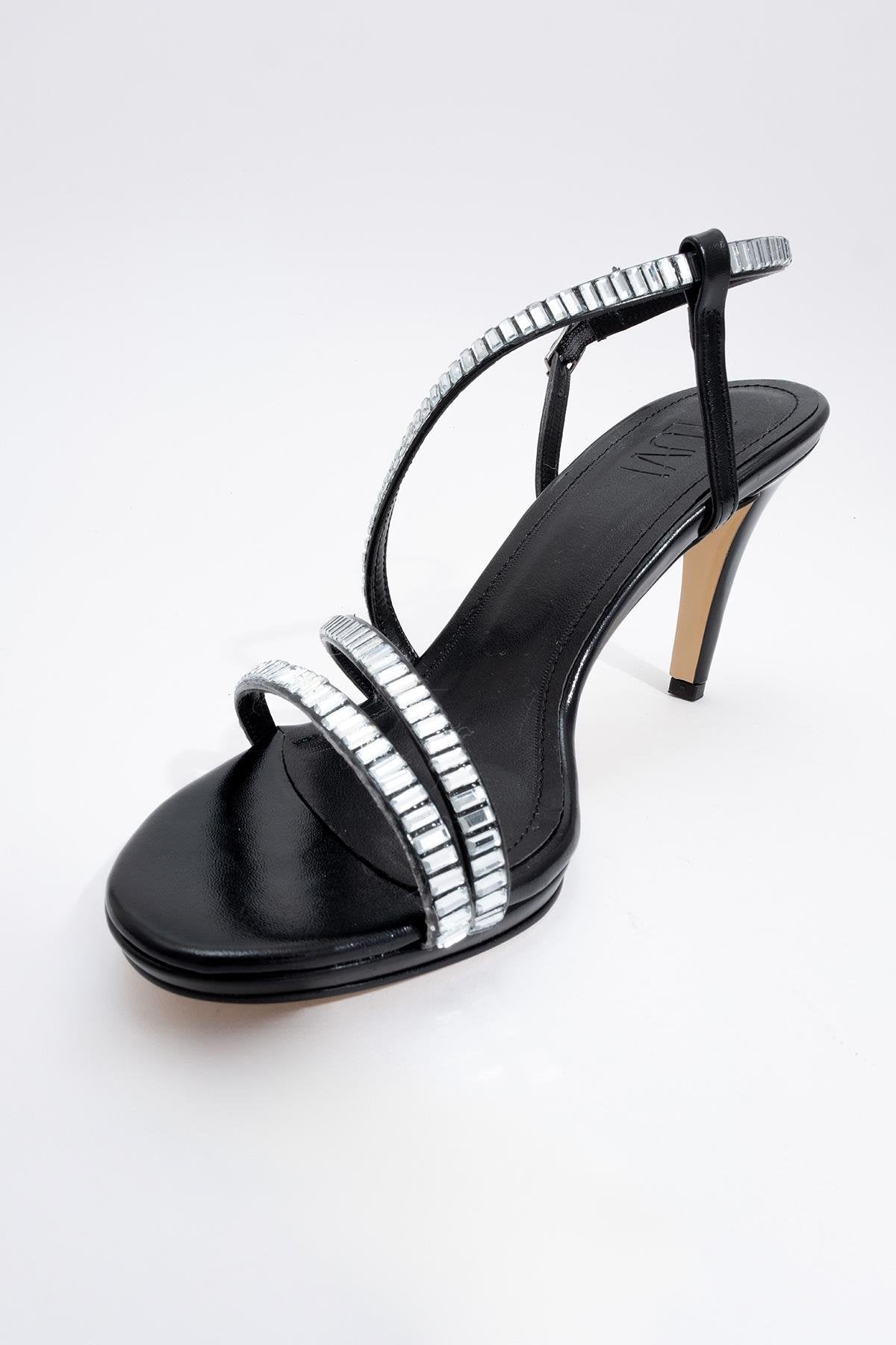 Nuevo - Black Jeweled High-Heel Dress Shoe (Women)