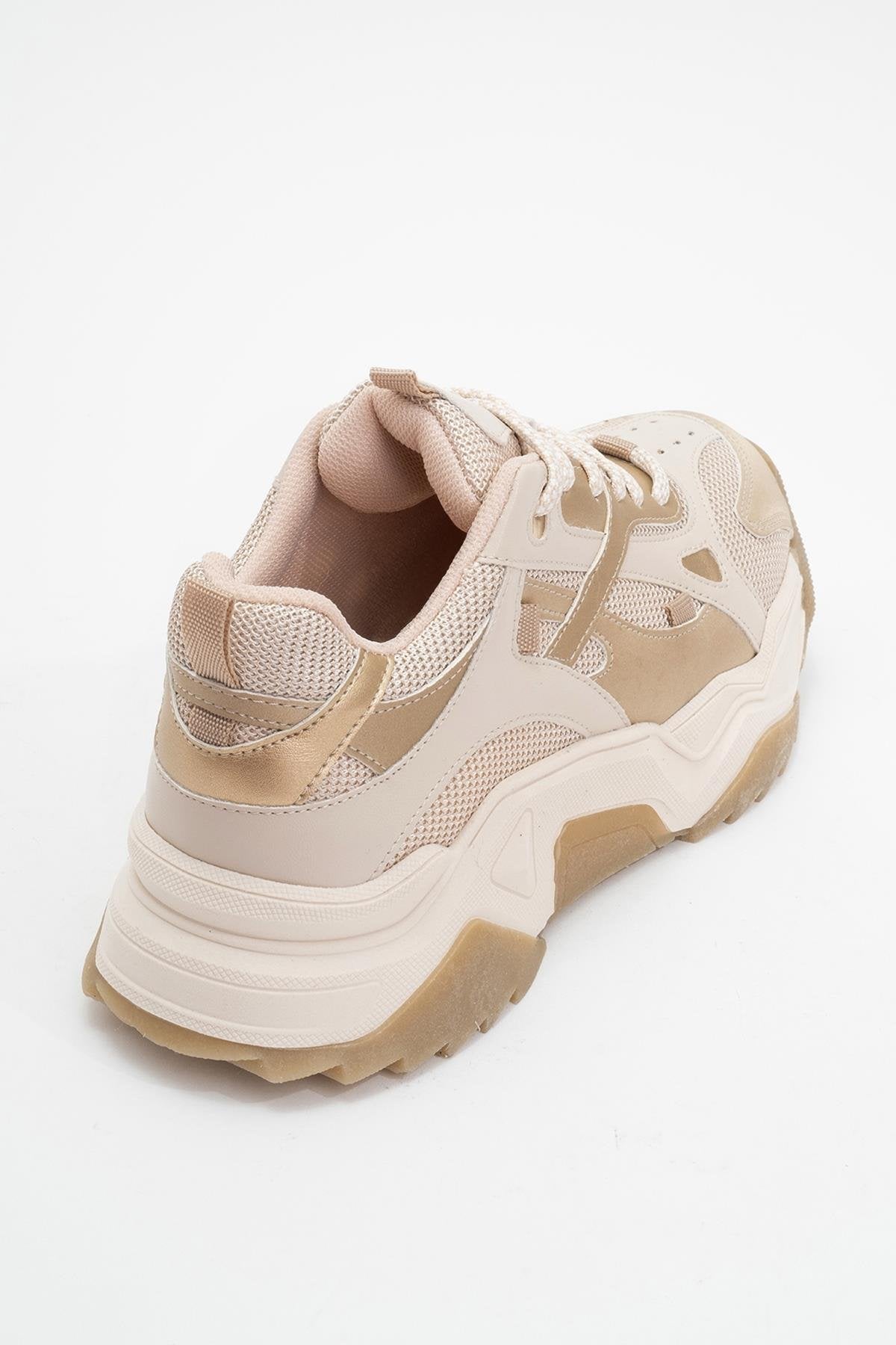 Loretta - Beige Gold Thick-Soled Sneaker (Women)