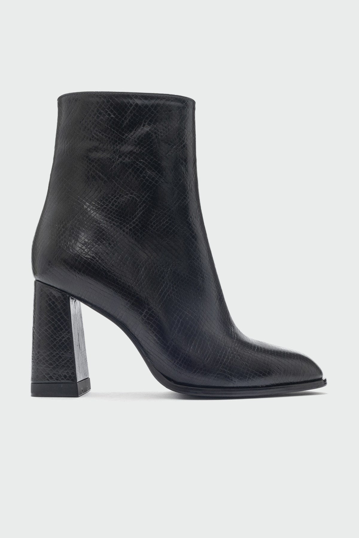Jewel Black Pattern High Heel Boot (Women)