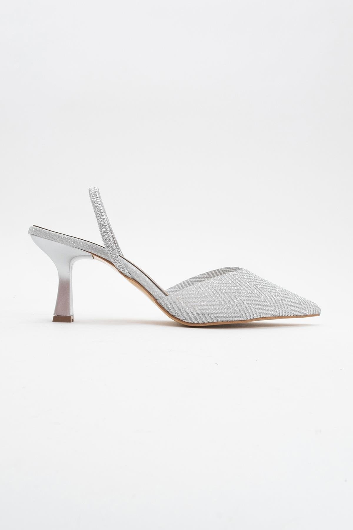 Renos - Silver Glitter Pointed Toe Dress Pump (Women)