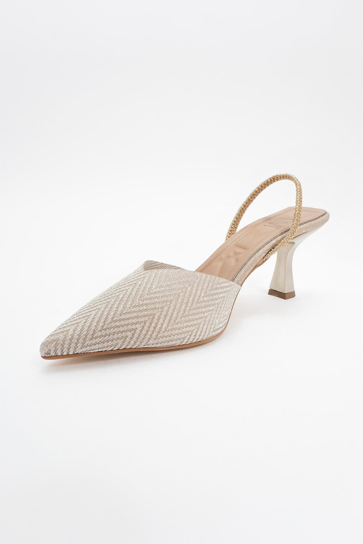 Renos - Gold Glitter Pointed Toe Dress Pump (Women)
